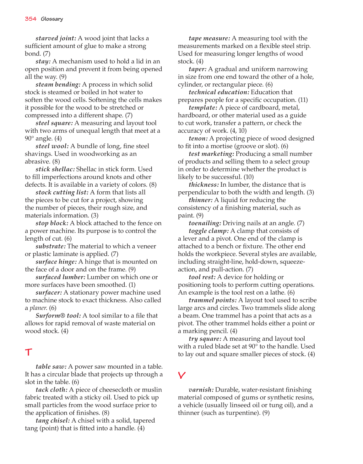 Exploring Woodworking: Fundamentals of Technology, 8th Edition page 360