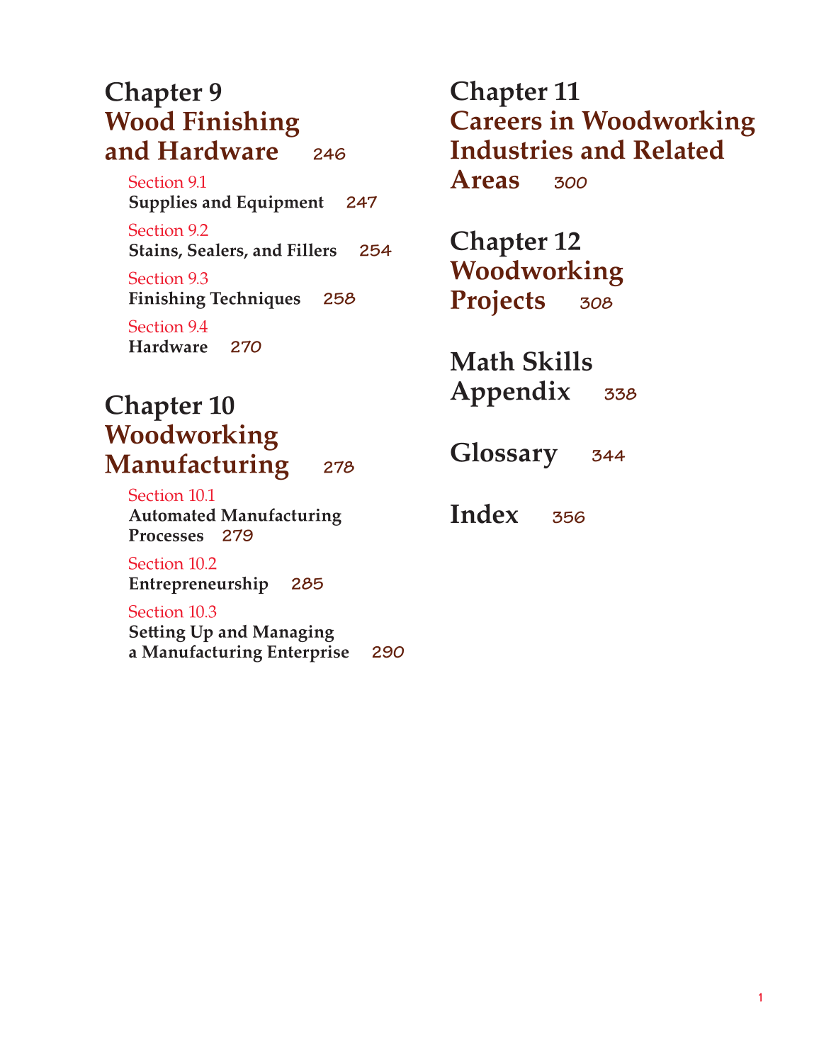 Exploring Woodworking: Fundamentals of Technology, 8th Edition page 7