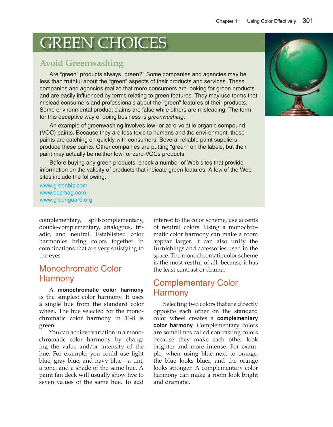 Housing and Interior Design, 10th Edition page 301