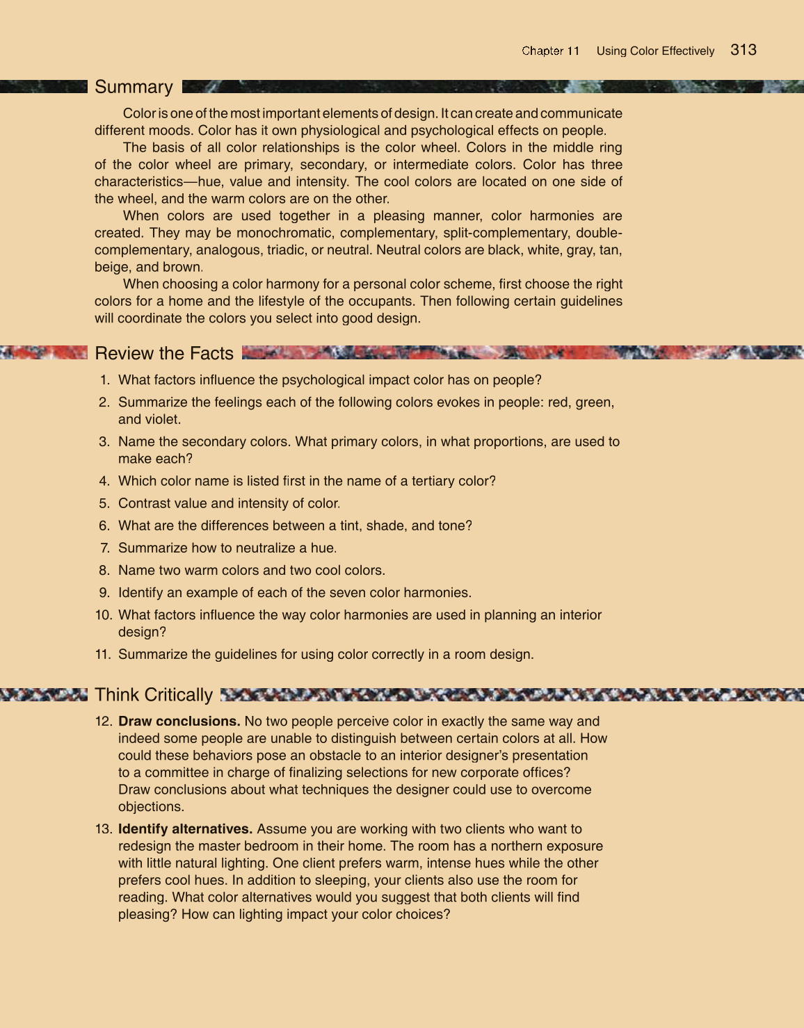 Housing and Interior Design, 10th Edition page 313