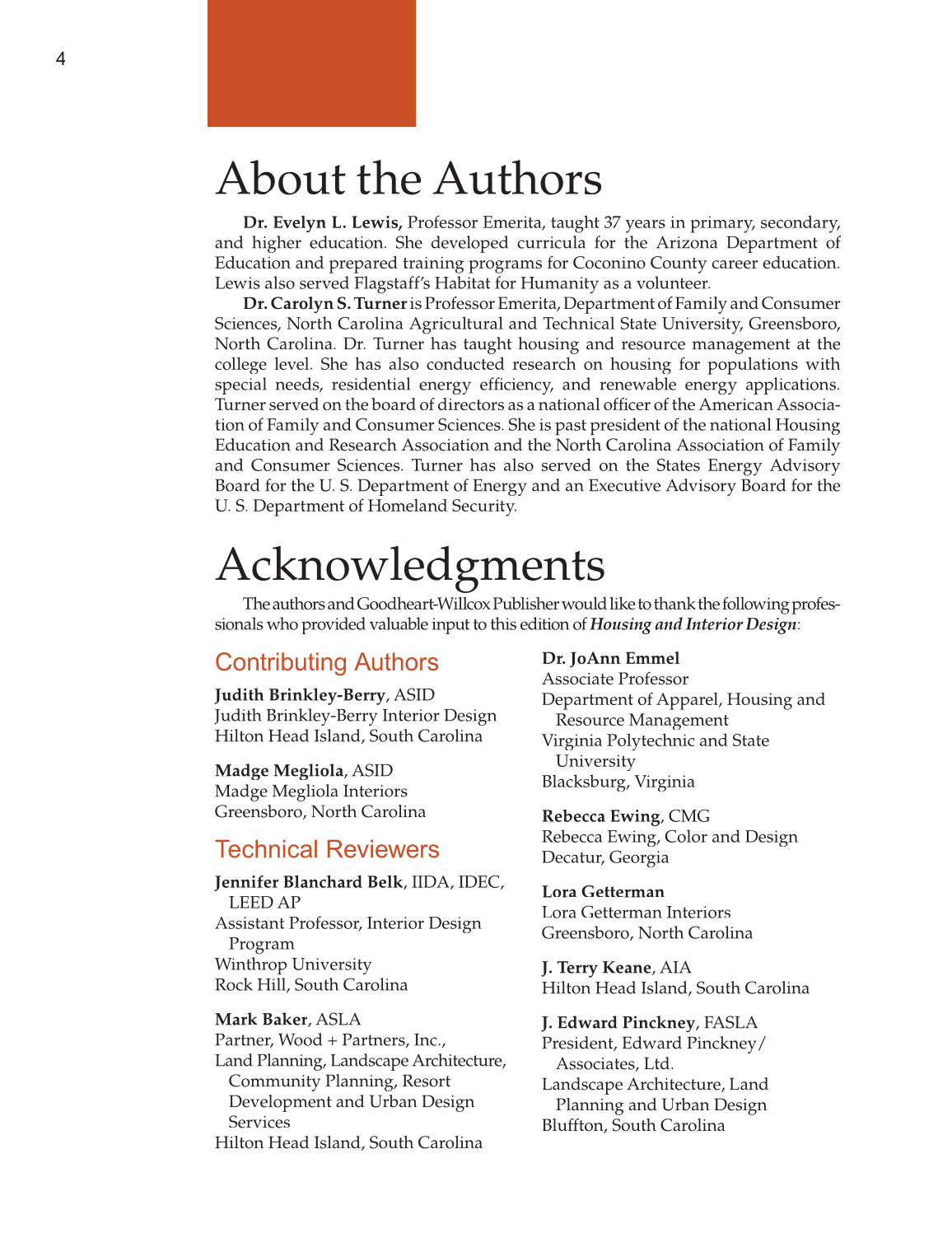 Housing and Interior Design, 10th Edition page 4