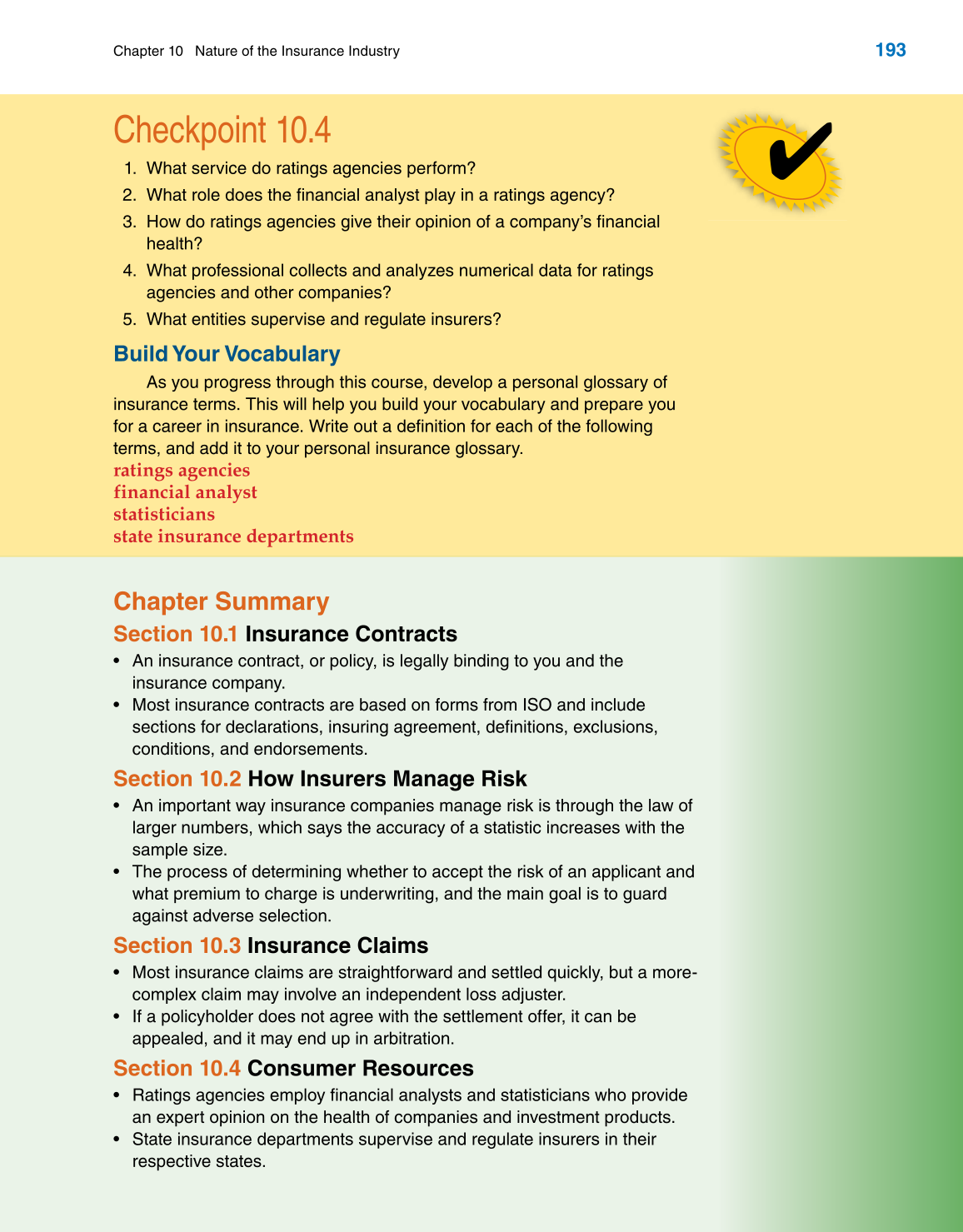 Insurance Operations, 1st Edition page 193