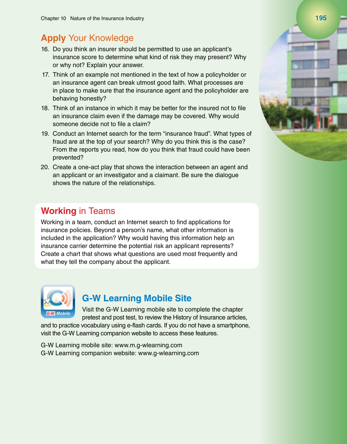 Insurance Operations, 1st Edition page 195