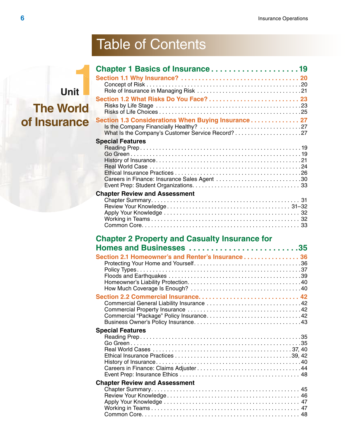 Insurance Operations, 1st Edition page 6