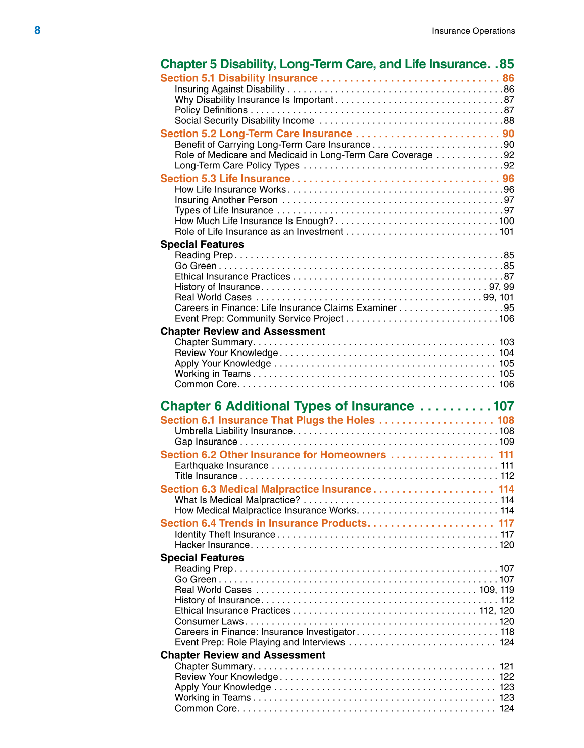 Insurance Operations, 1st Edition page 8
