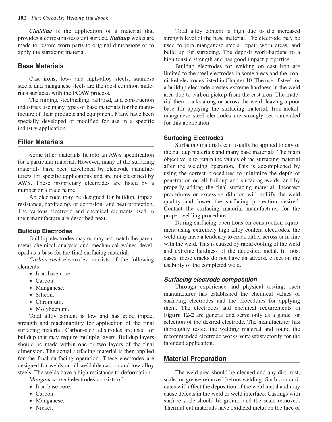 Flux Cored Arc Welding Handbook, 3rd Edition page 103