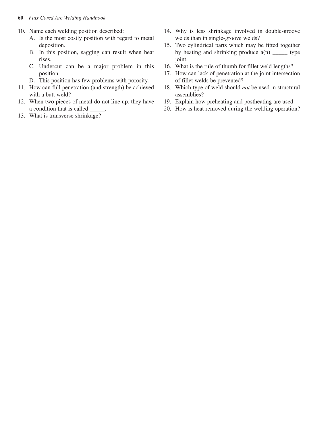 Flux Cored Arc Welding Handbook, 3rd Edition page 60