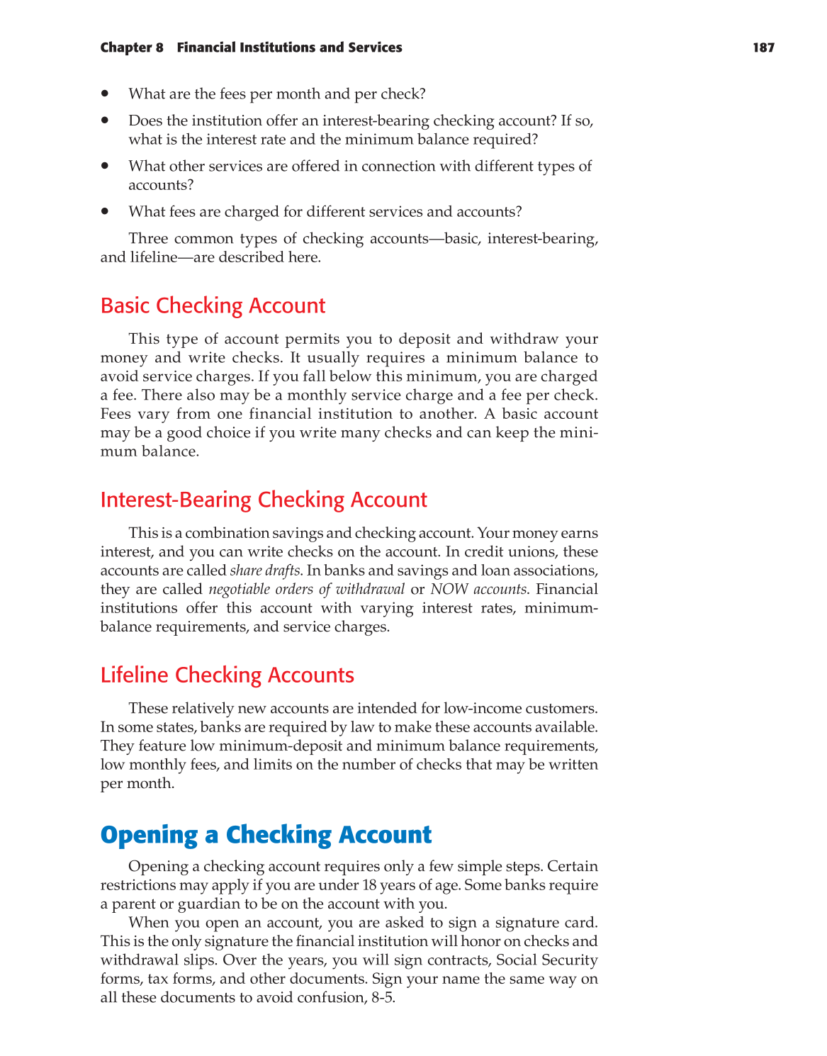 Foundations of Personal Finance, 8th Edition page 187