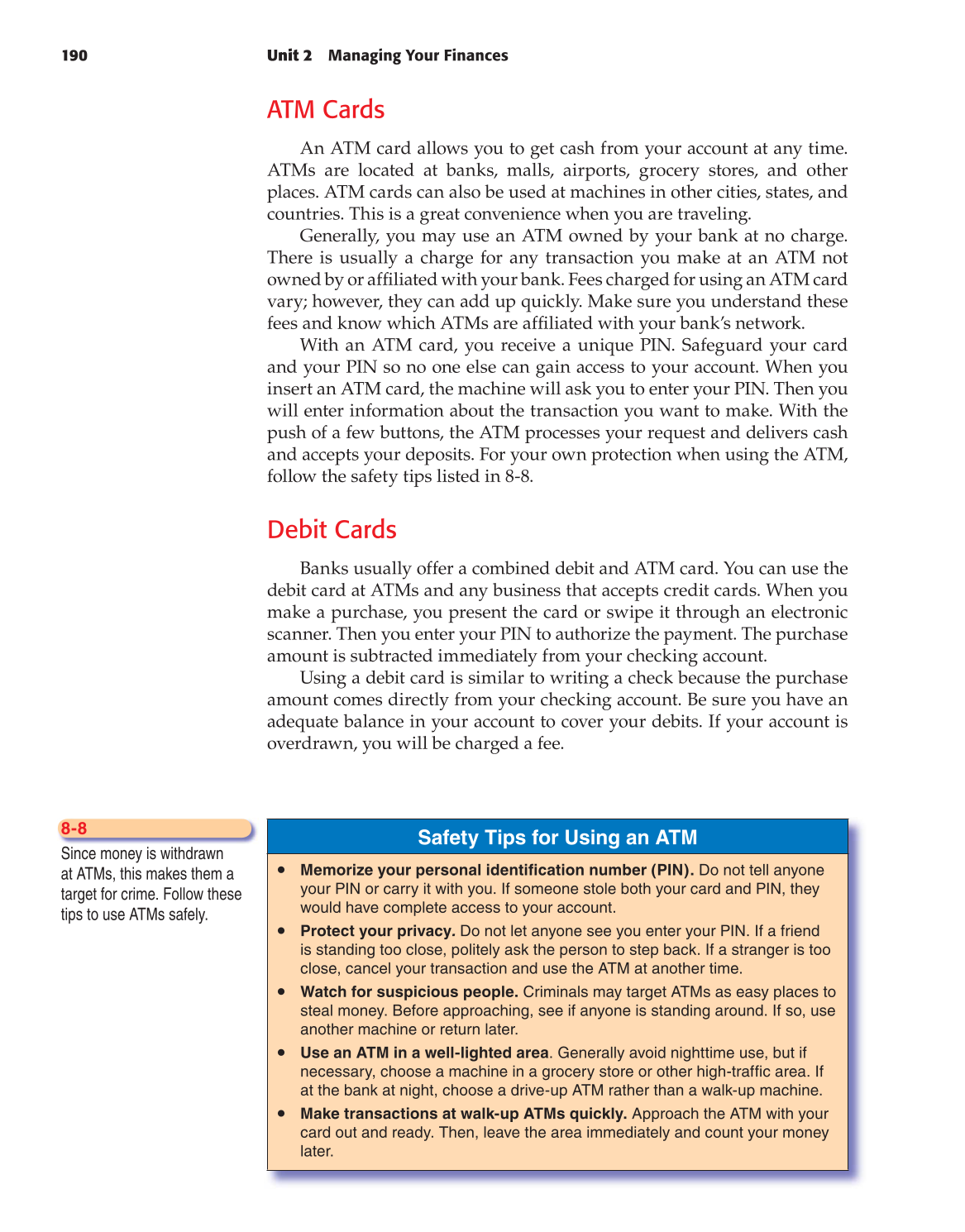 Foundations of Personal Finance, 8th Edition page 190
