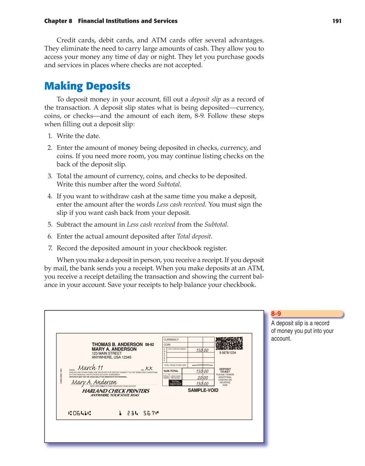 Foundations of Personal Finance, 8th Edition page 191