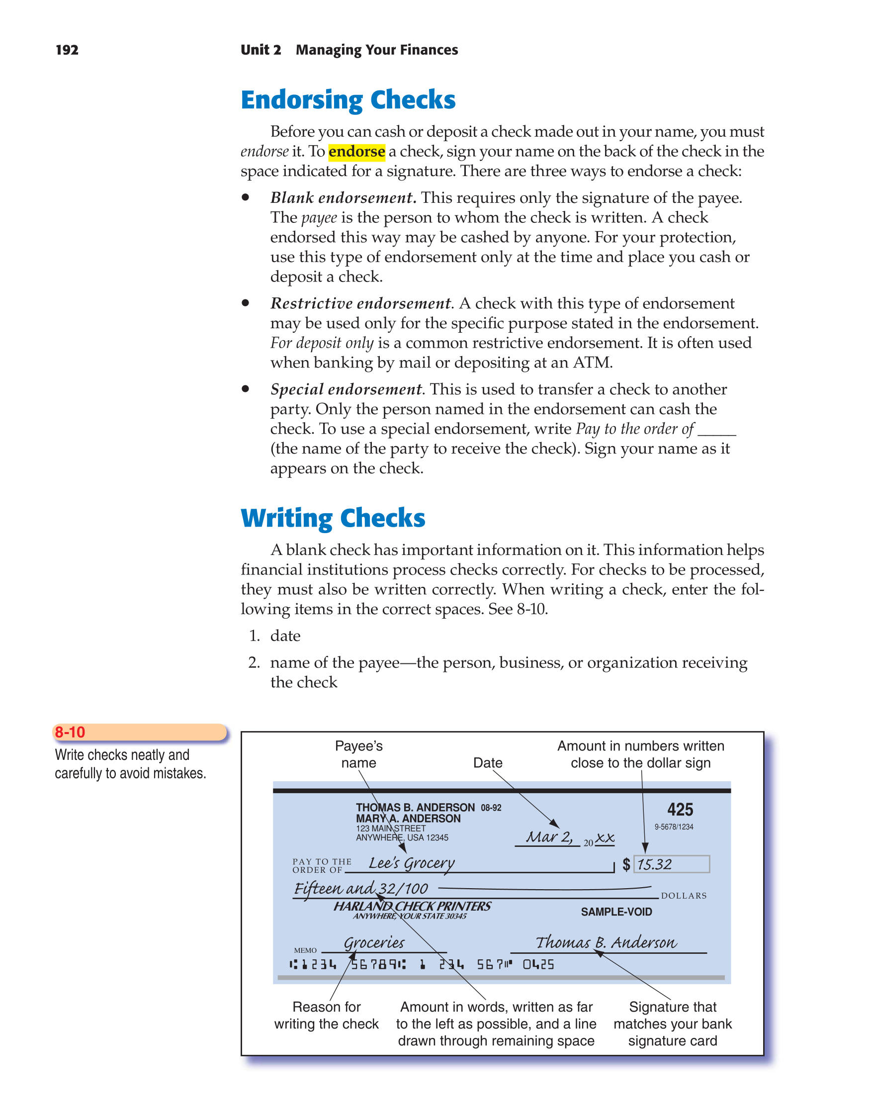 Foundations of Personal Finance, 8th Edition page 192