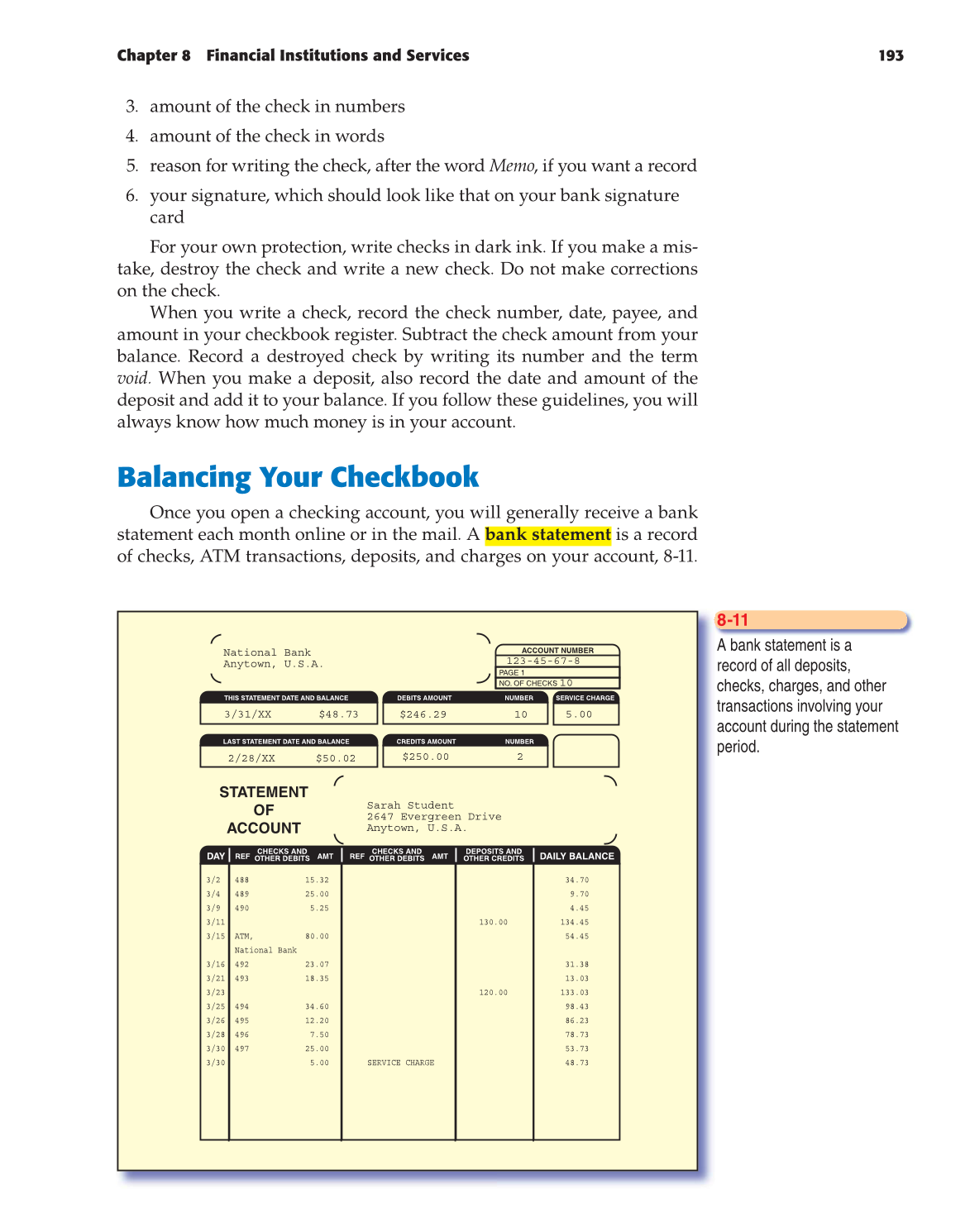 Foundations of Personal Finance, 8th Edition page 193