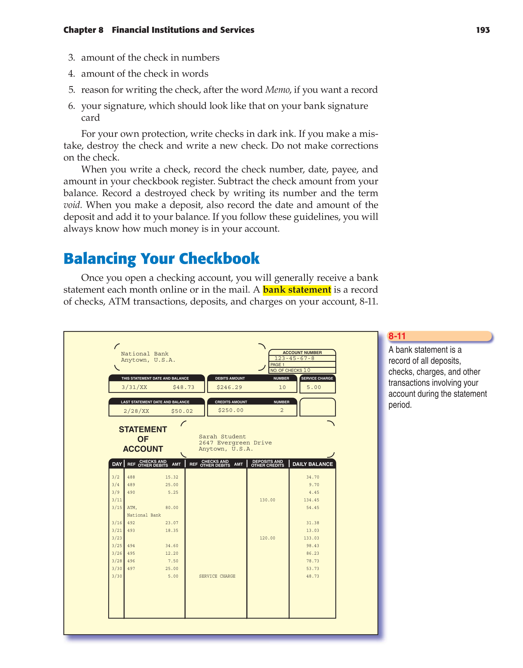 Foundations of Personal Finance, 8th Edition page 193