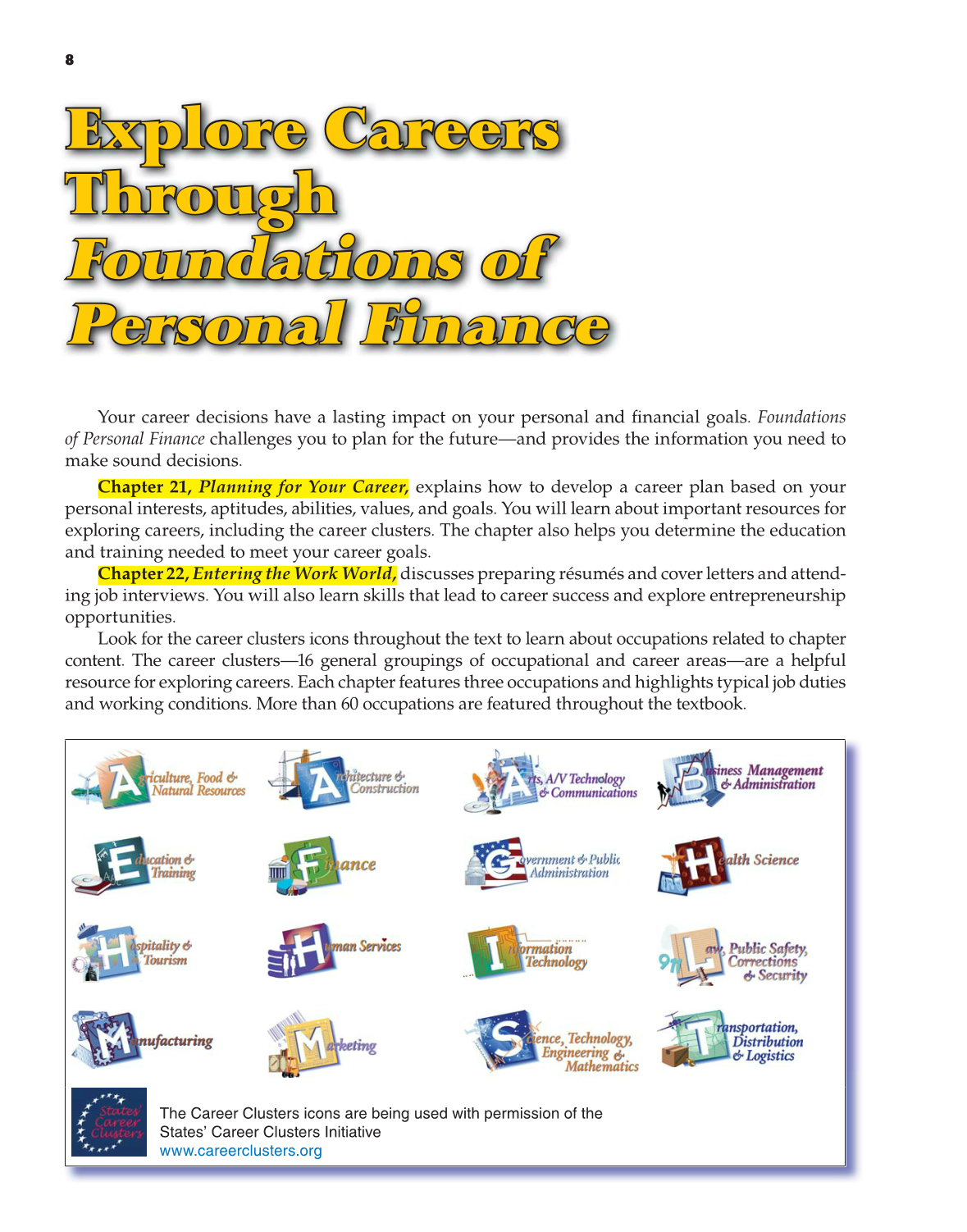 Foundations of Personal Finance, 8th Edition page 8