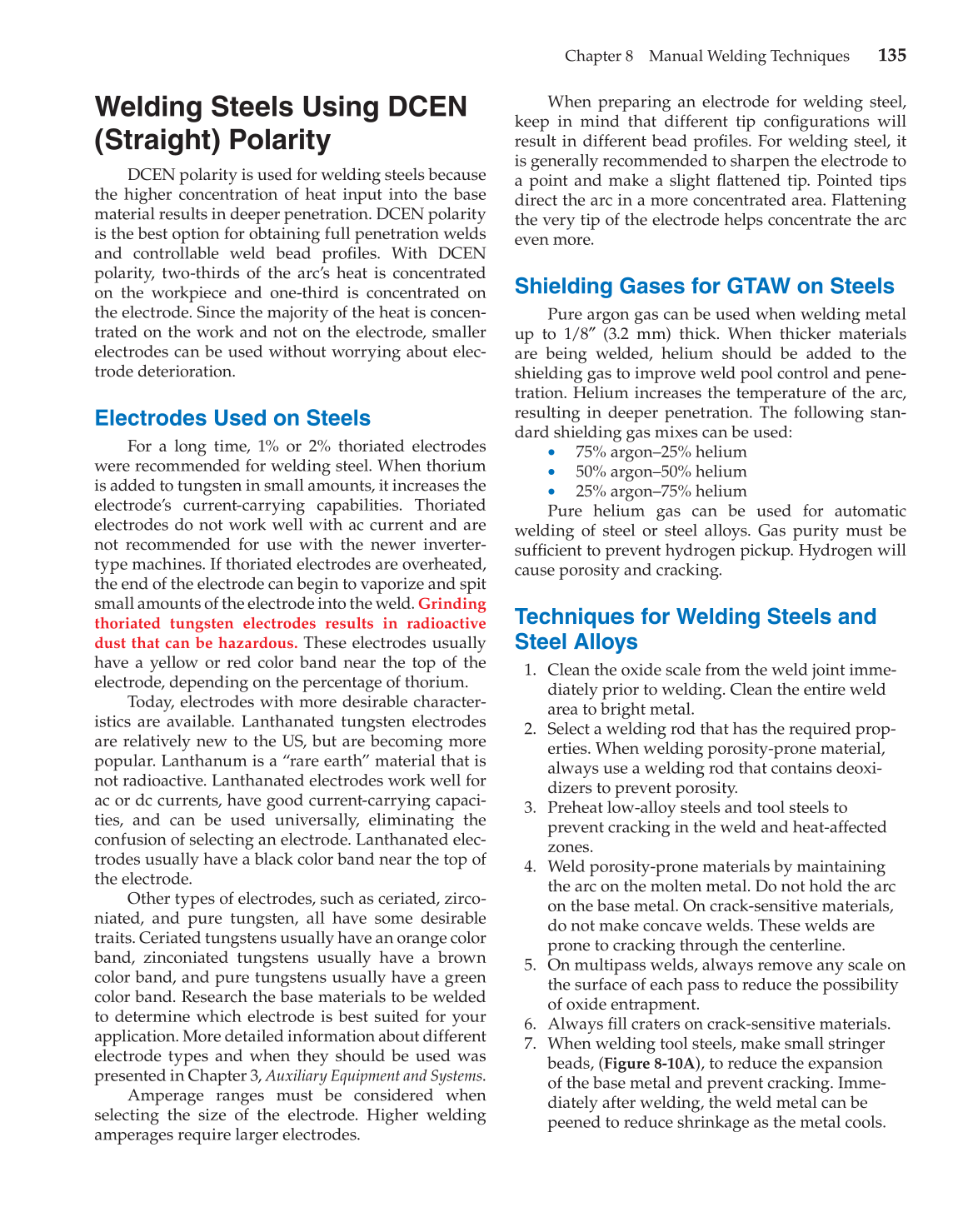 Gas Tungsten Arc Welding Handbook, 6th Edition page 135