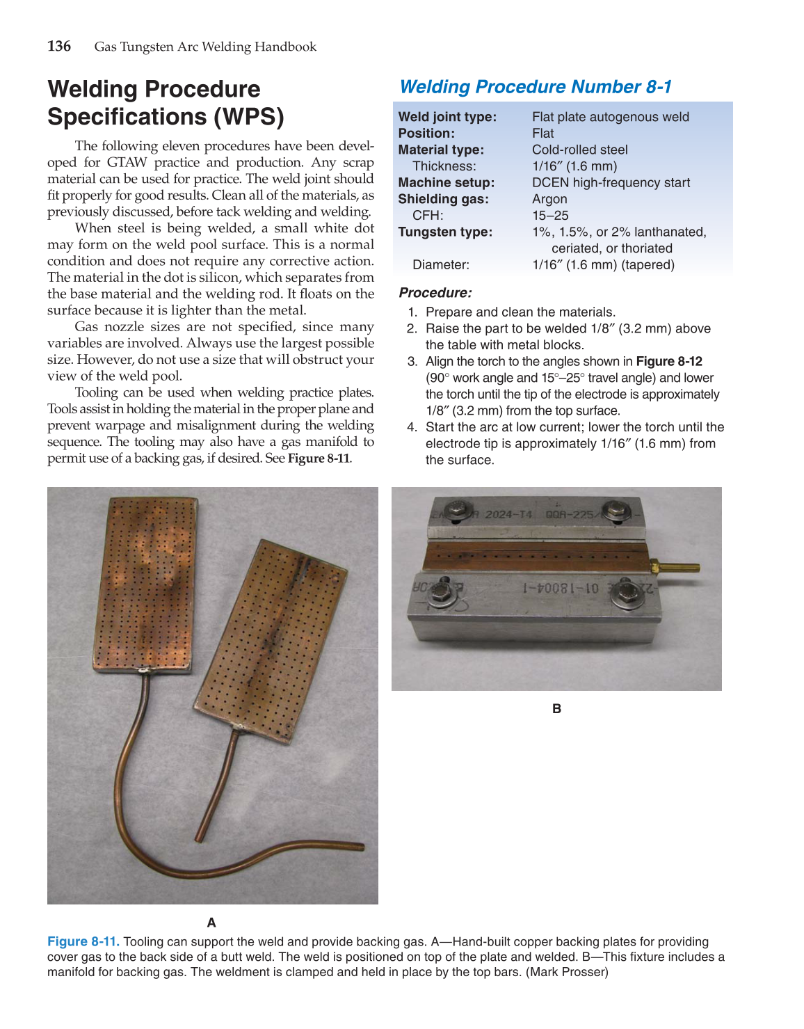 Gas Tungsten Arc Welding Handbook, 6th Edition page 136