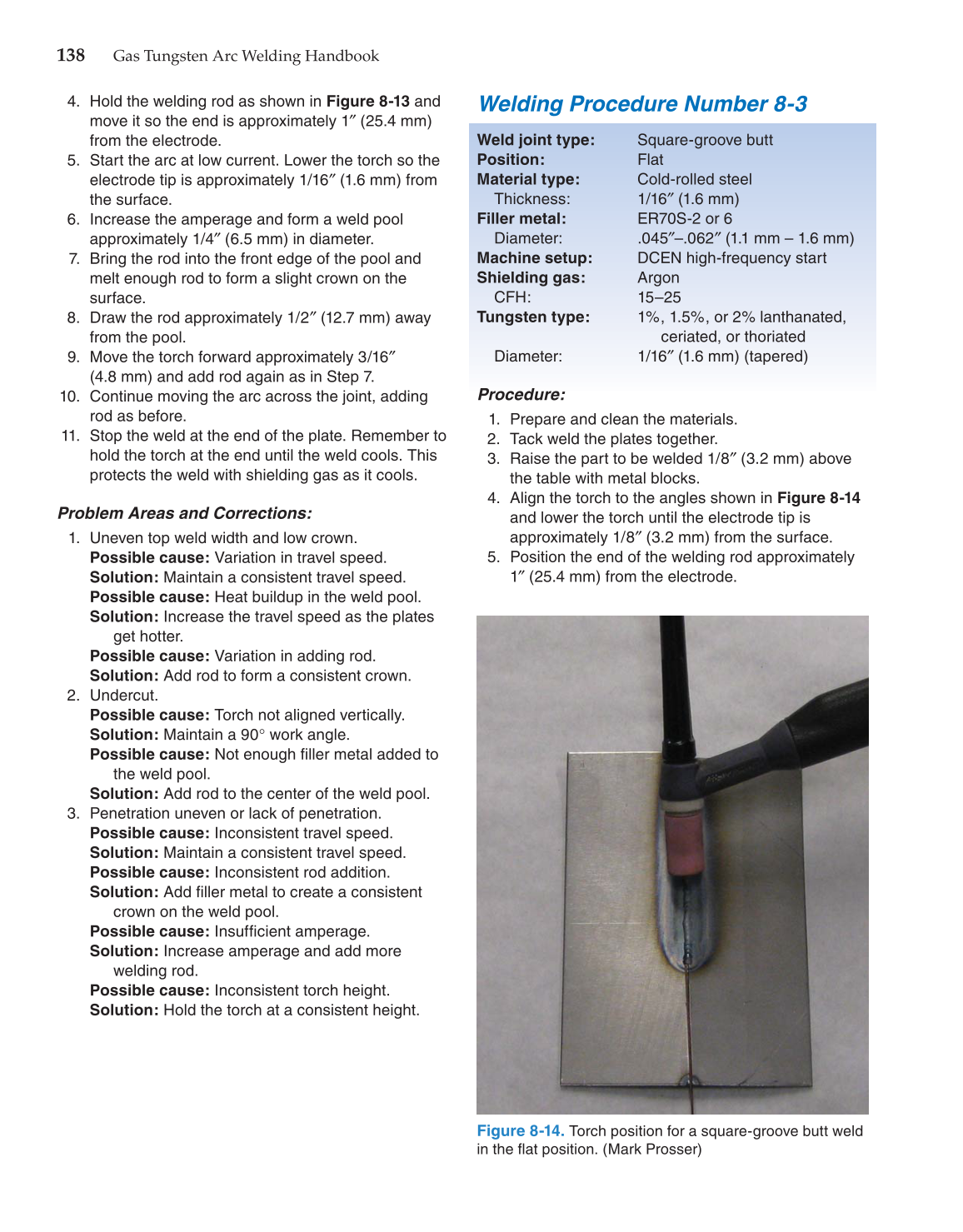 Gas Tungsten Arc Welding Handbook, 6th Edition page 138