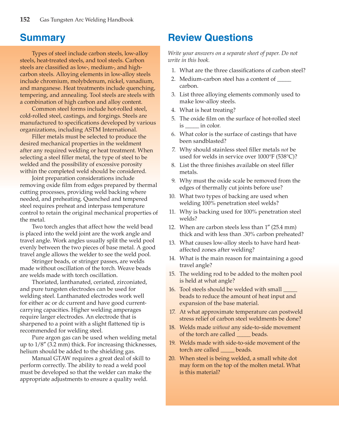 Gas Tungsten Arc Welding Handbook, 6th Edition page 152