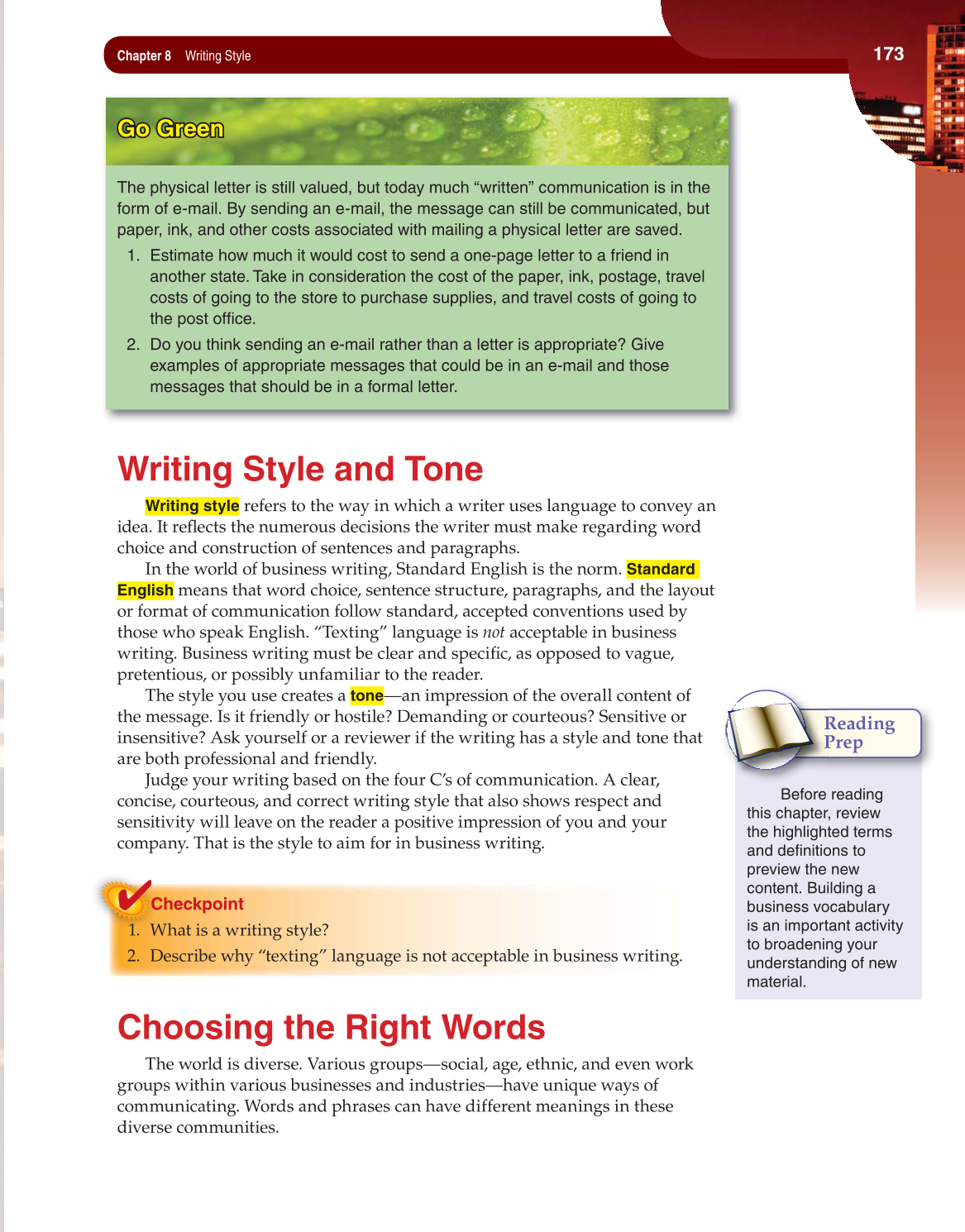 Fundamentals of Business Communication, 1st Edition page 173