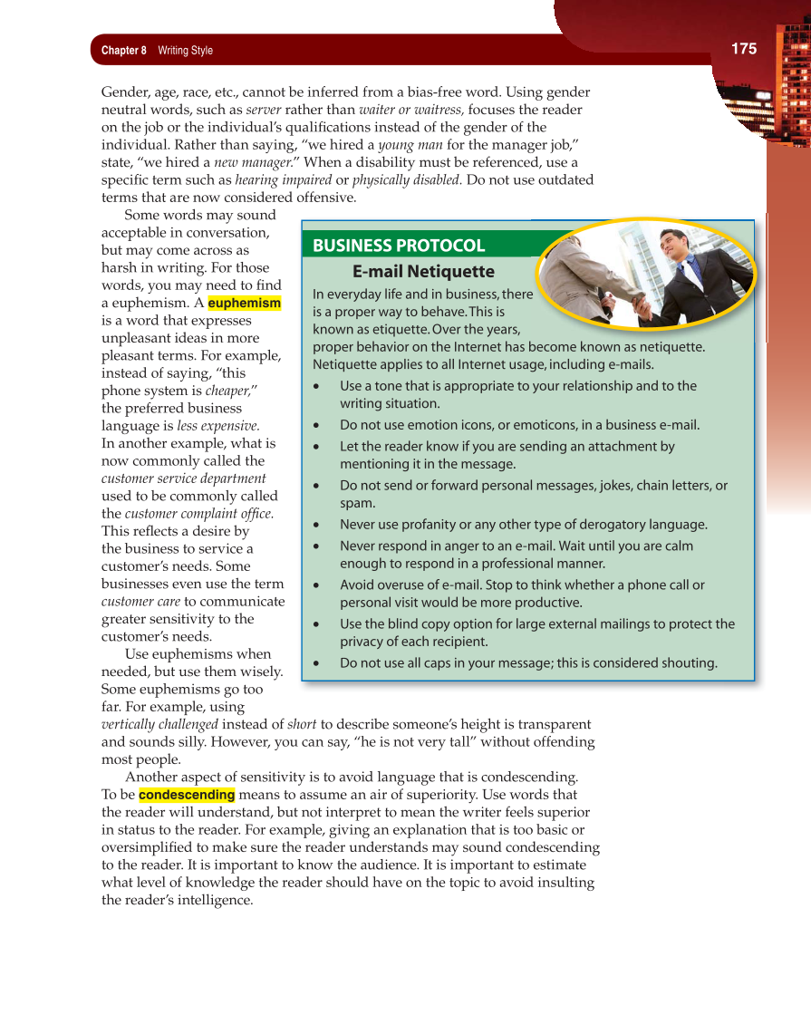 Fundamentals of Business Communication, 1st Edition page 175
