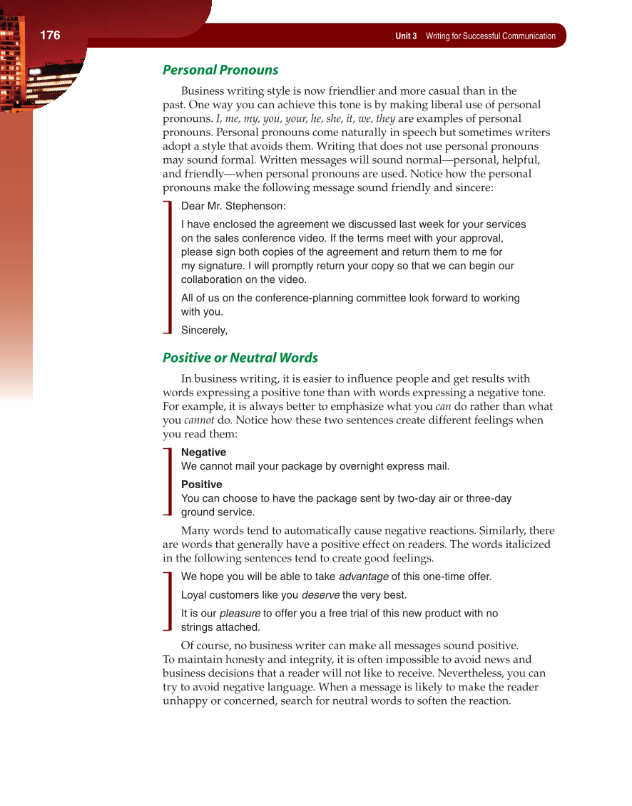 Fundamentals of Business Communication, 1st Edition page 176