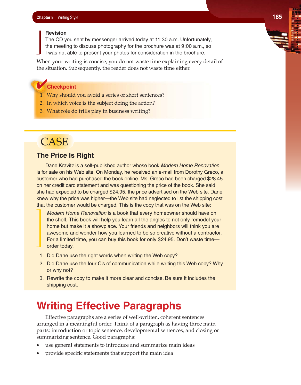 Fundamentals of Business Communication, 1st Edition page 185