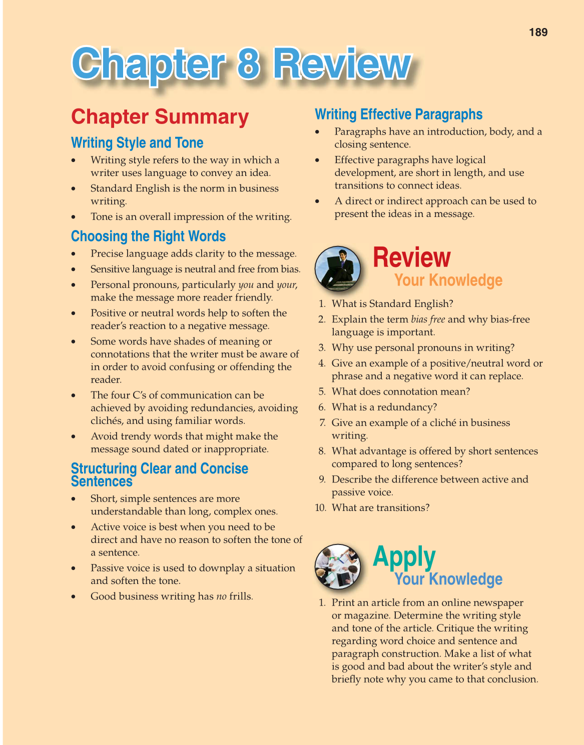 Fundamentals of Business Communication, 1st Edition page 189