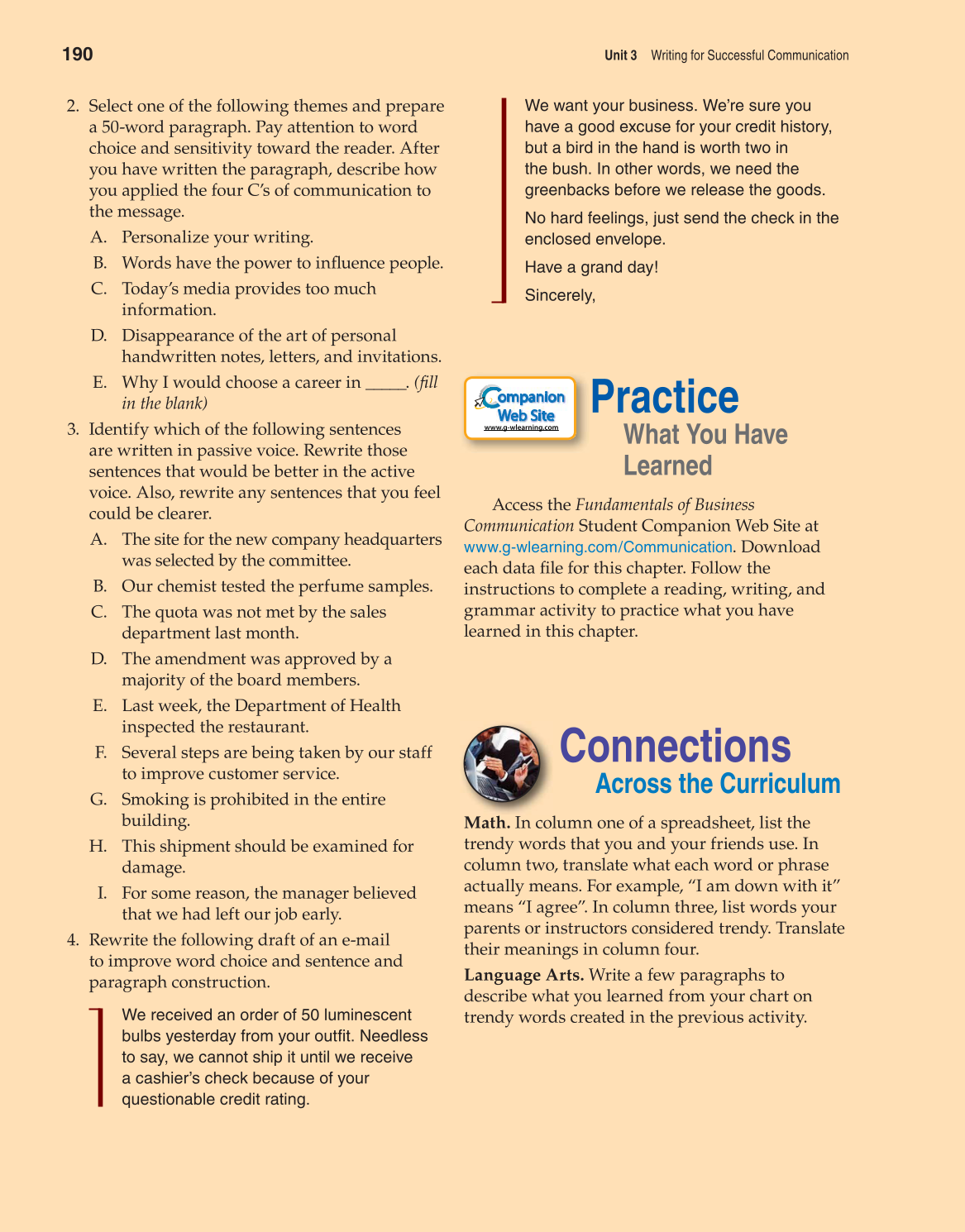 Fundamentals of Business Communication, 1st Edition page 190