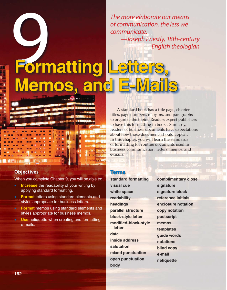 Fundamentals of Business Communication, 1st Edition page 192