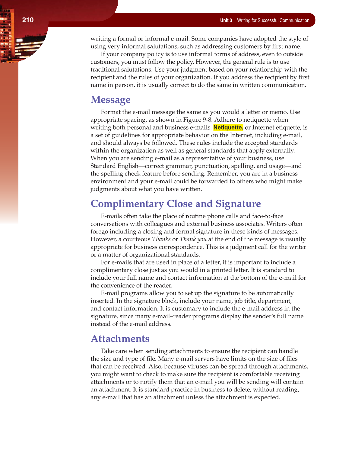 Fundamentals of Business Communication, 1st Edition page 210