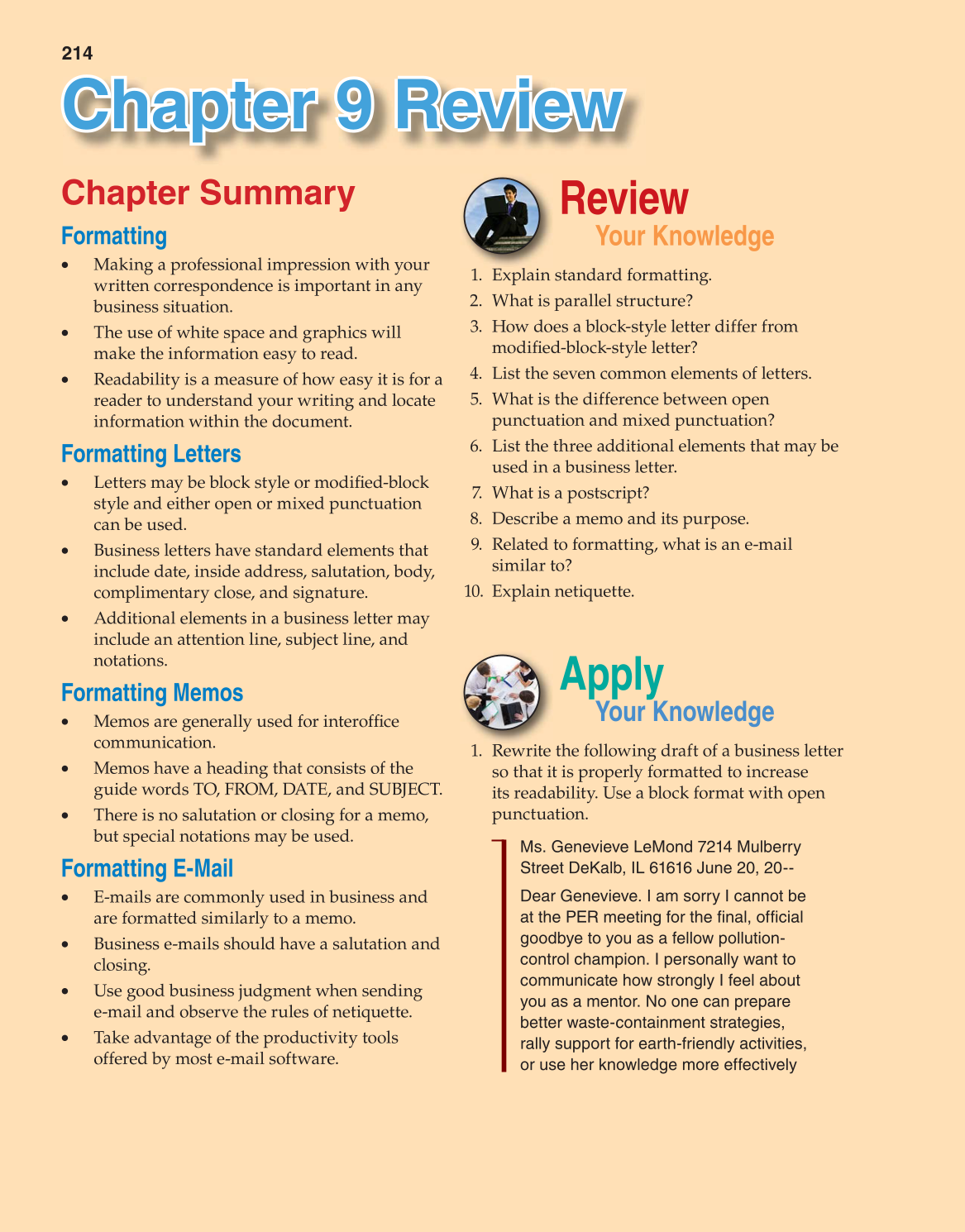 Fundamentals of Business Communication, 1st Edition page 214
