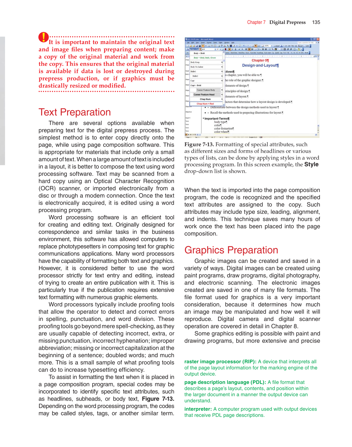 Graphic Communications, 5th Edition page 135