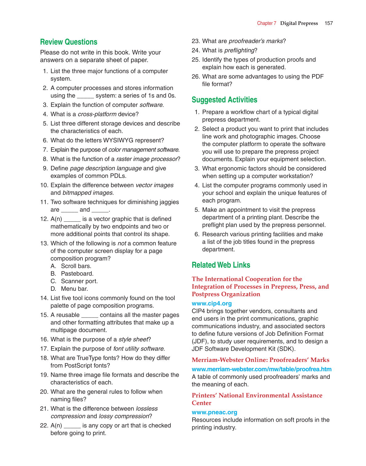 Graphic Communications, 5th Edition page 157