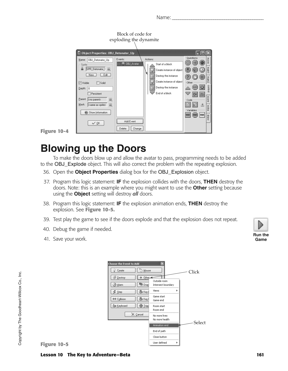 Introduction to Video Game Design, 1st Edition page 161