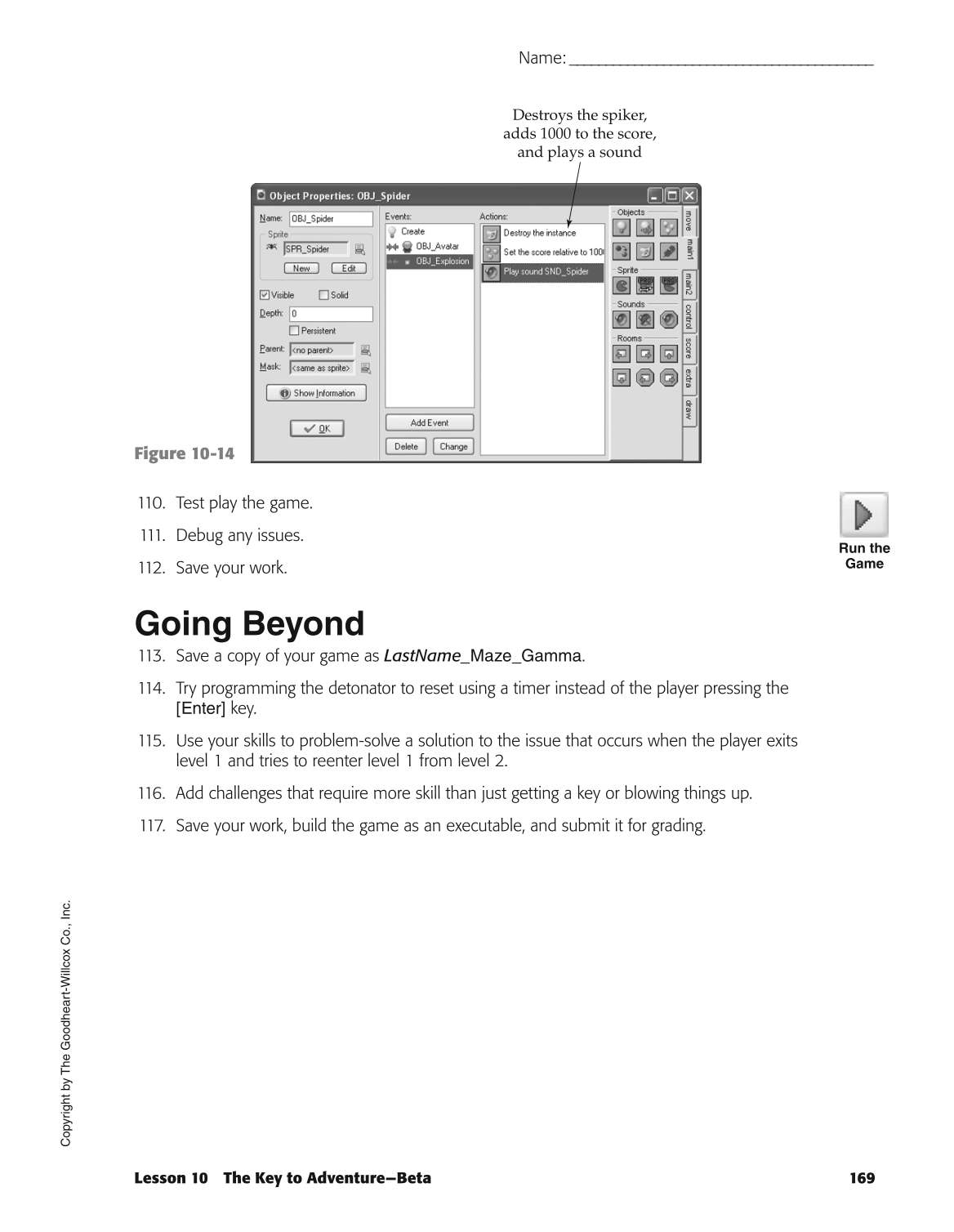 Introduction to Video Game Design, 1st Edition page 169