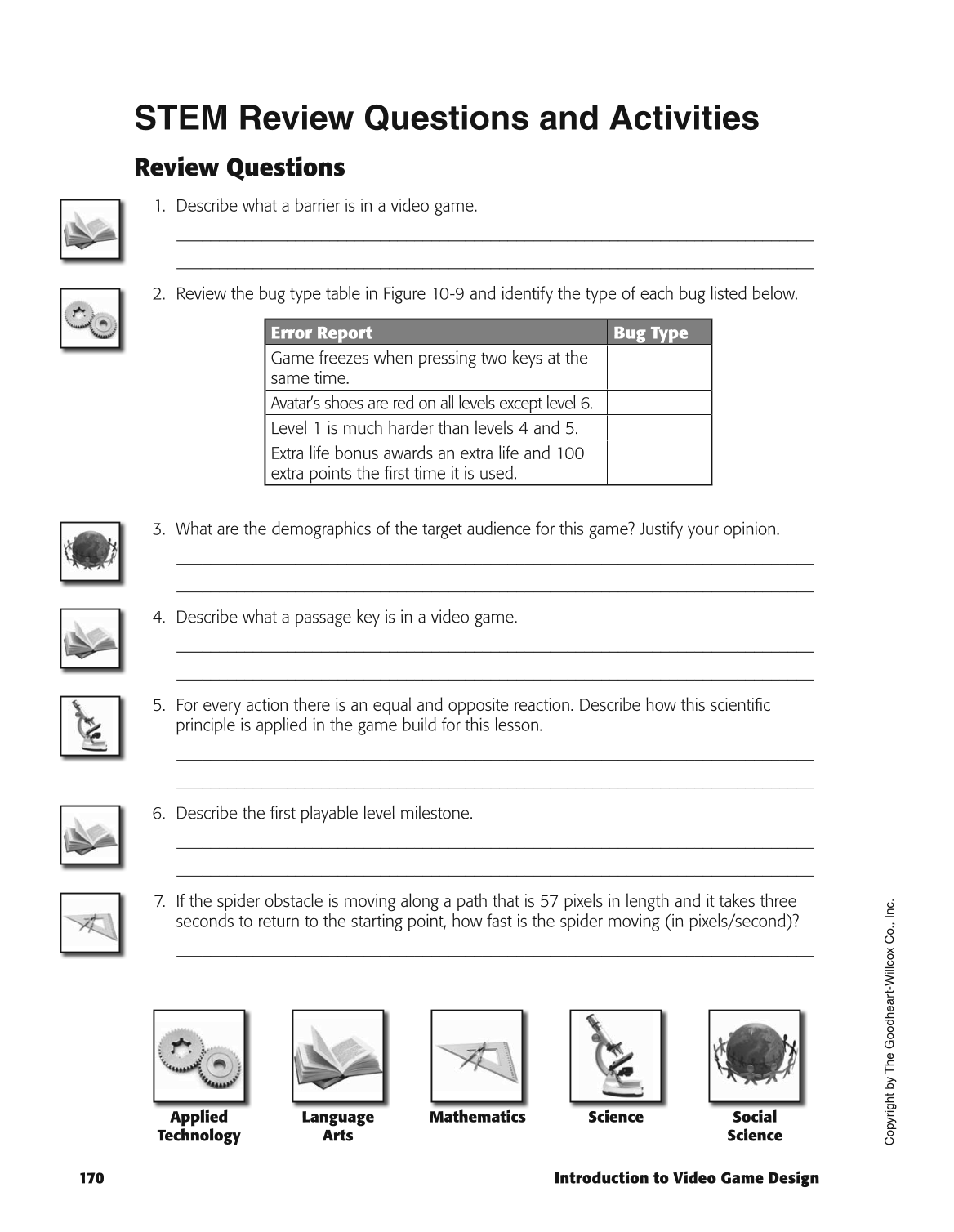 Introduction to Video Game Design, 1st Edition page 170
