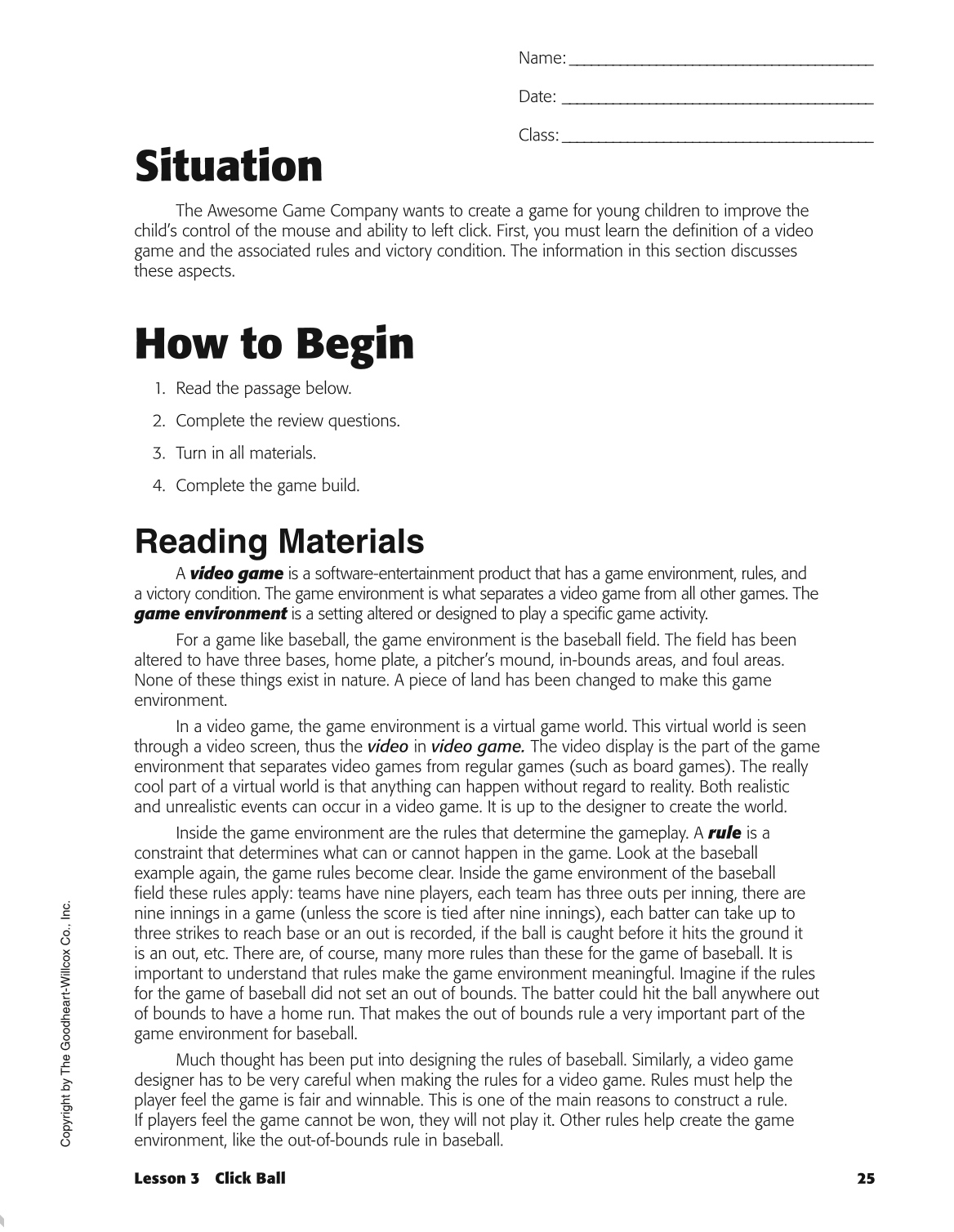 Introduction to Video Game Design, 1st Edition page 25