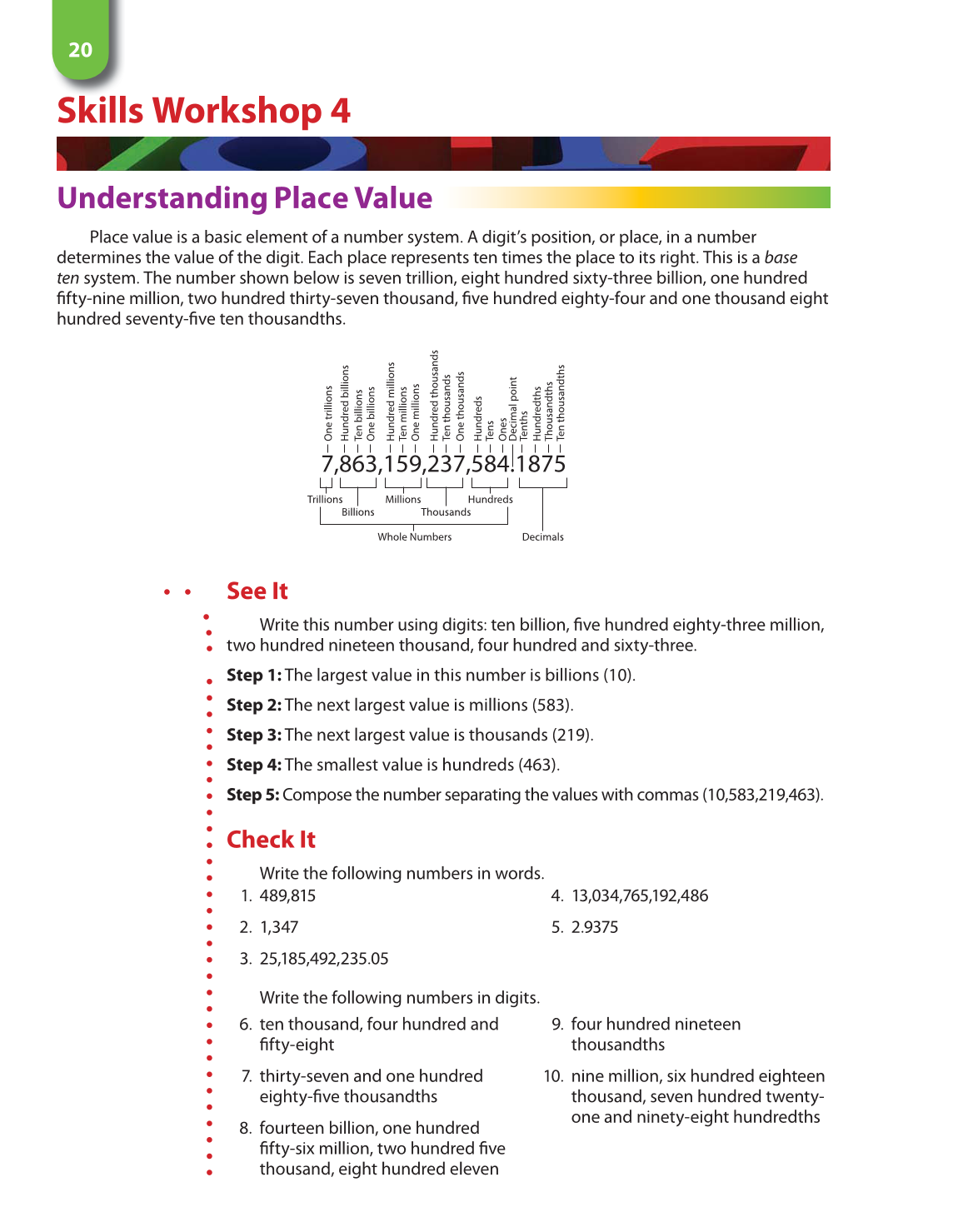 Math for Financial Literacy, 1st Edition page 20