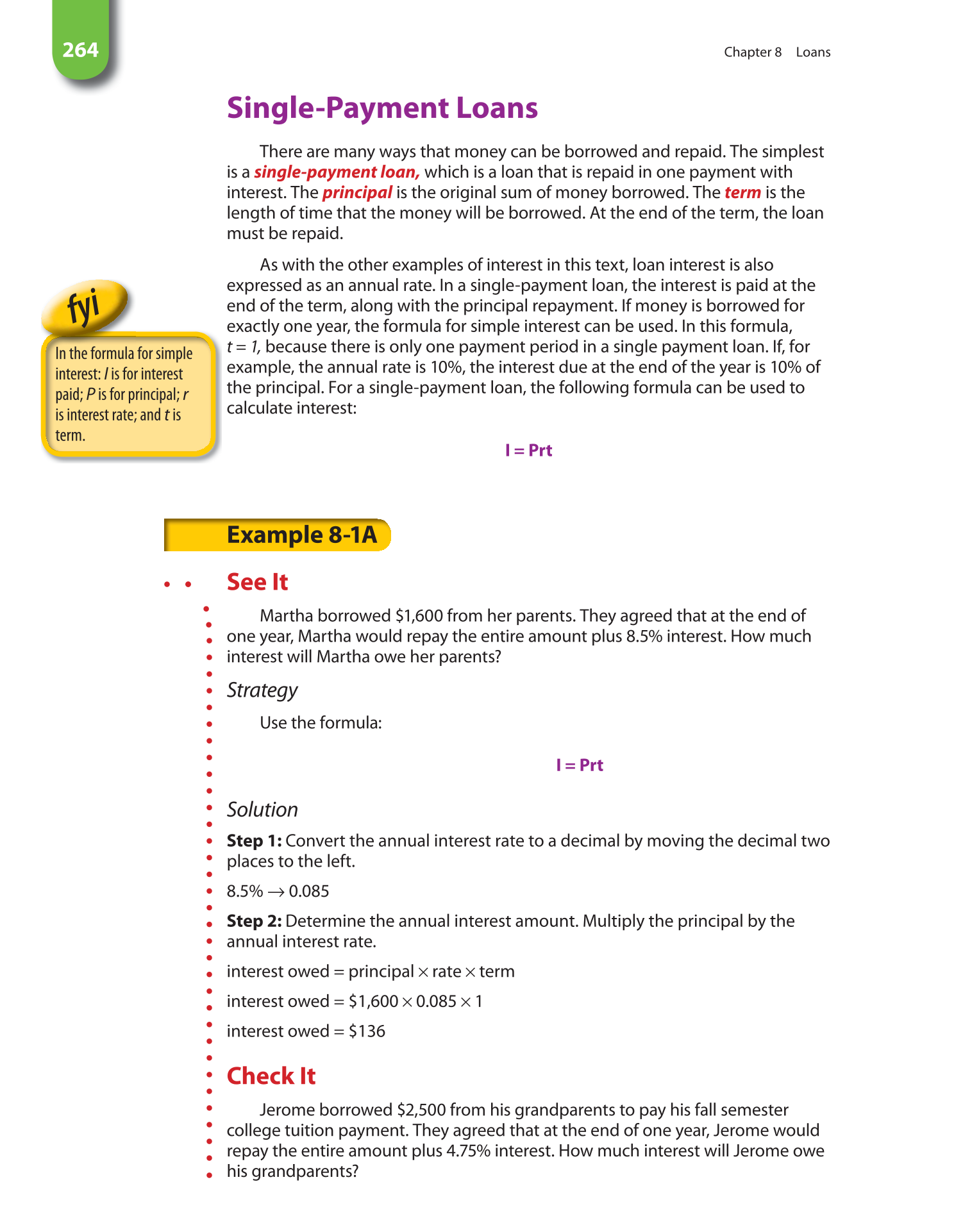 Math for Financial Literacy, 1st Edition page 264