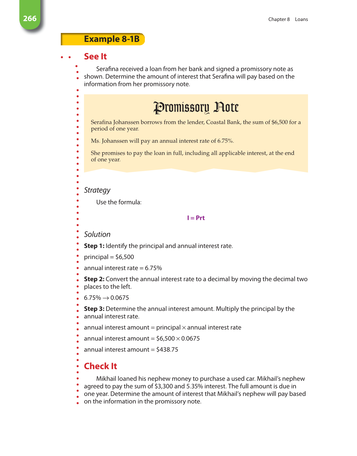 Math for Financial Literacy, 1st Edition page 266