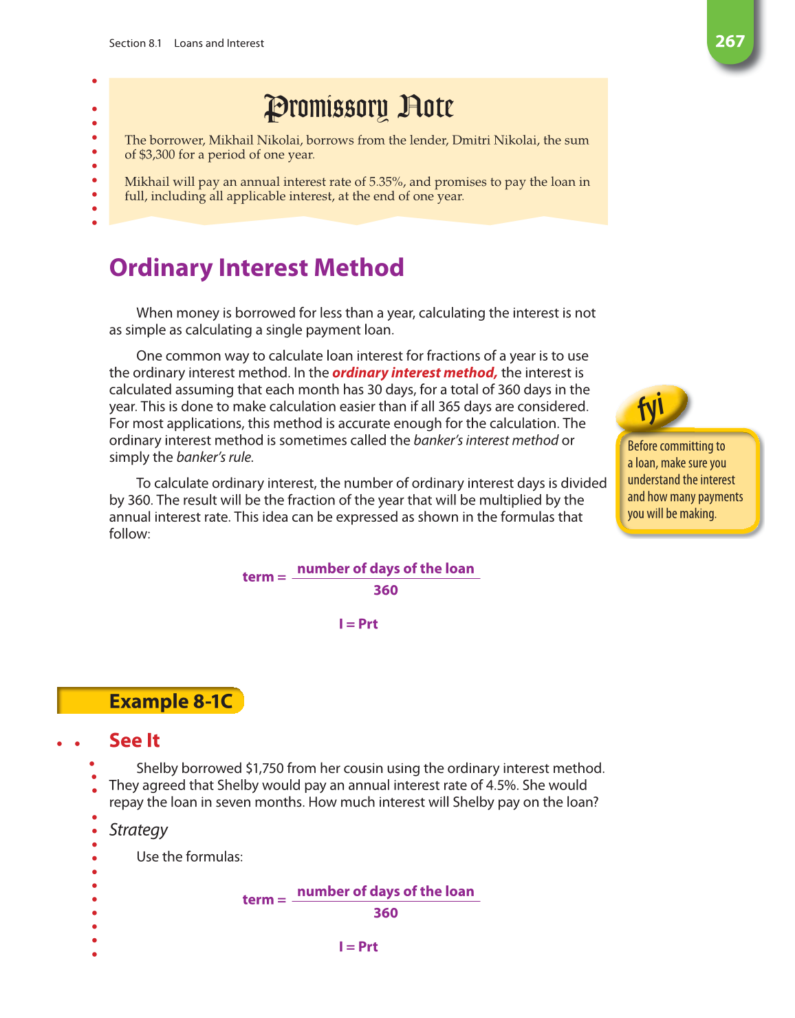 Math for Financial Literacy, 1st Edition page 267