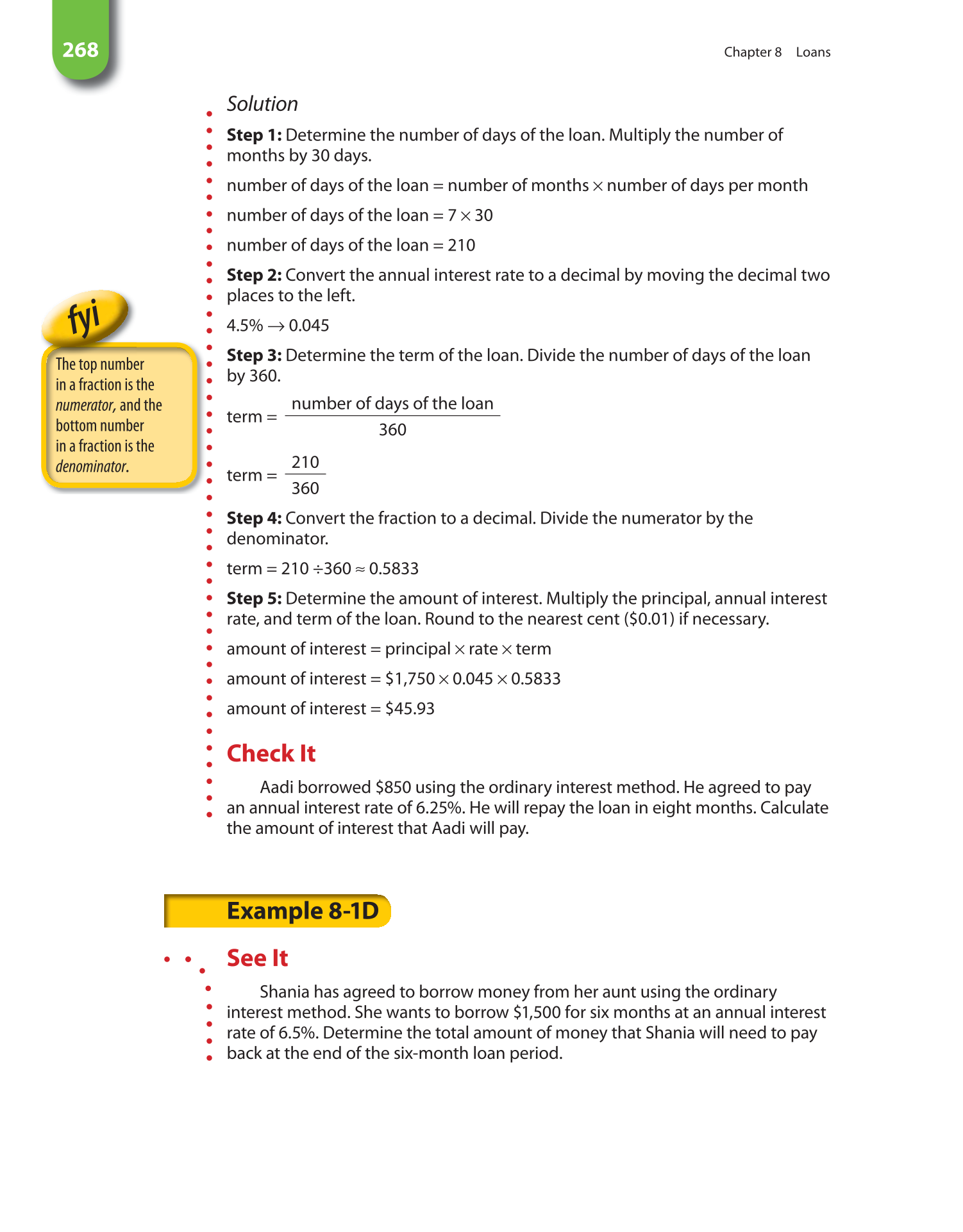 Math for Financial Literacy, 1st Edition page 268