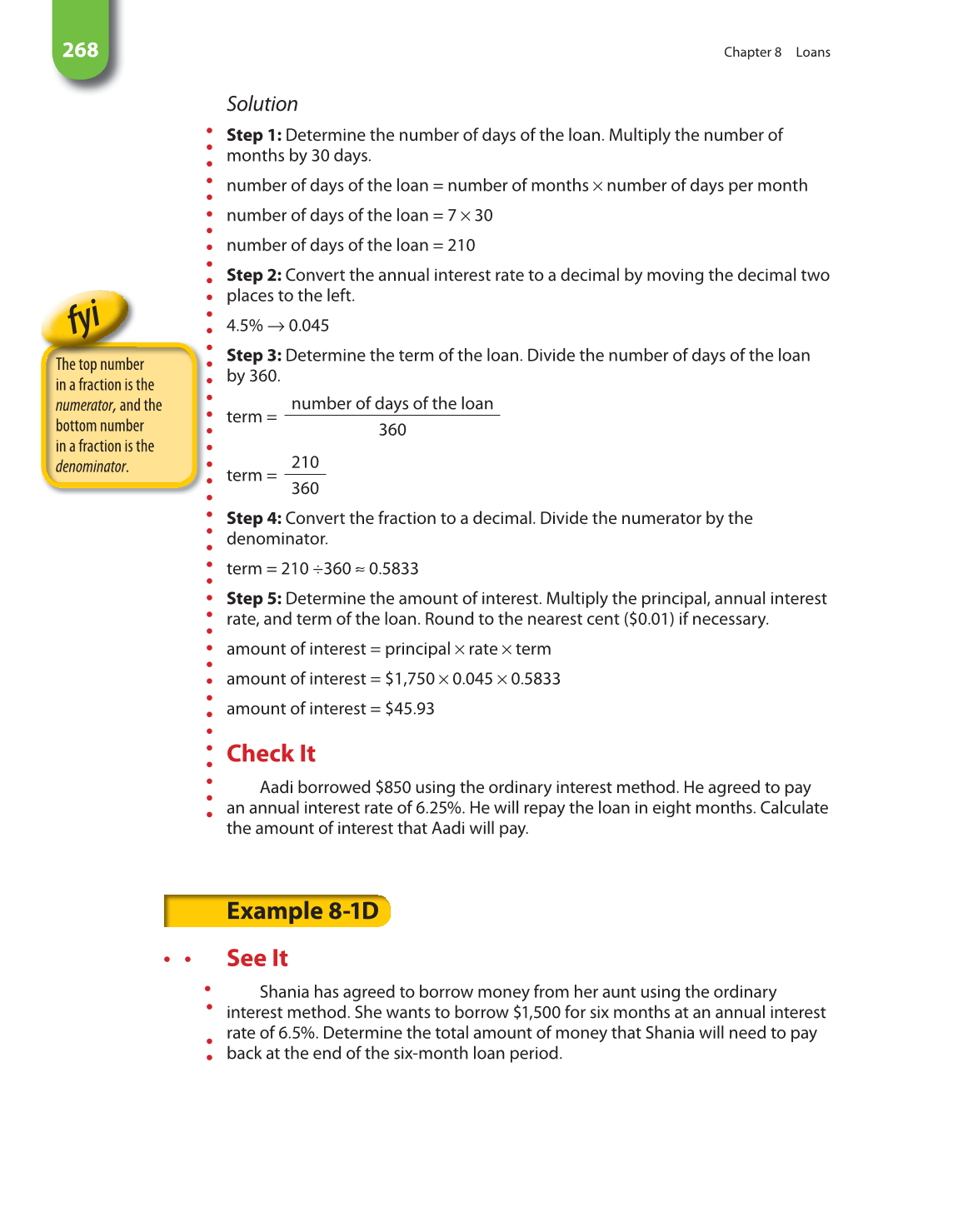 Math for Financial Literacy, 1st Edition page 268