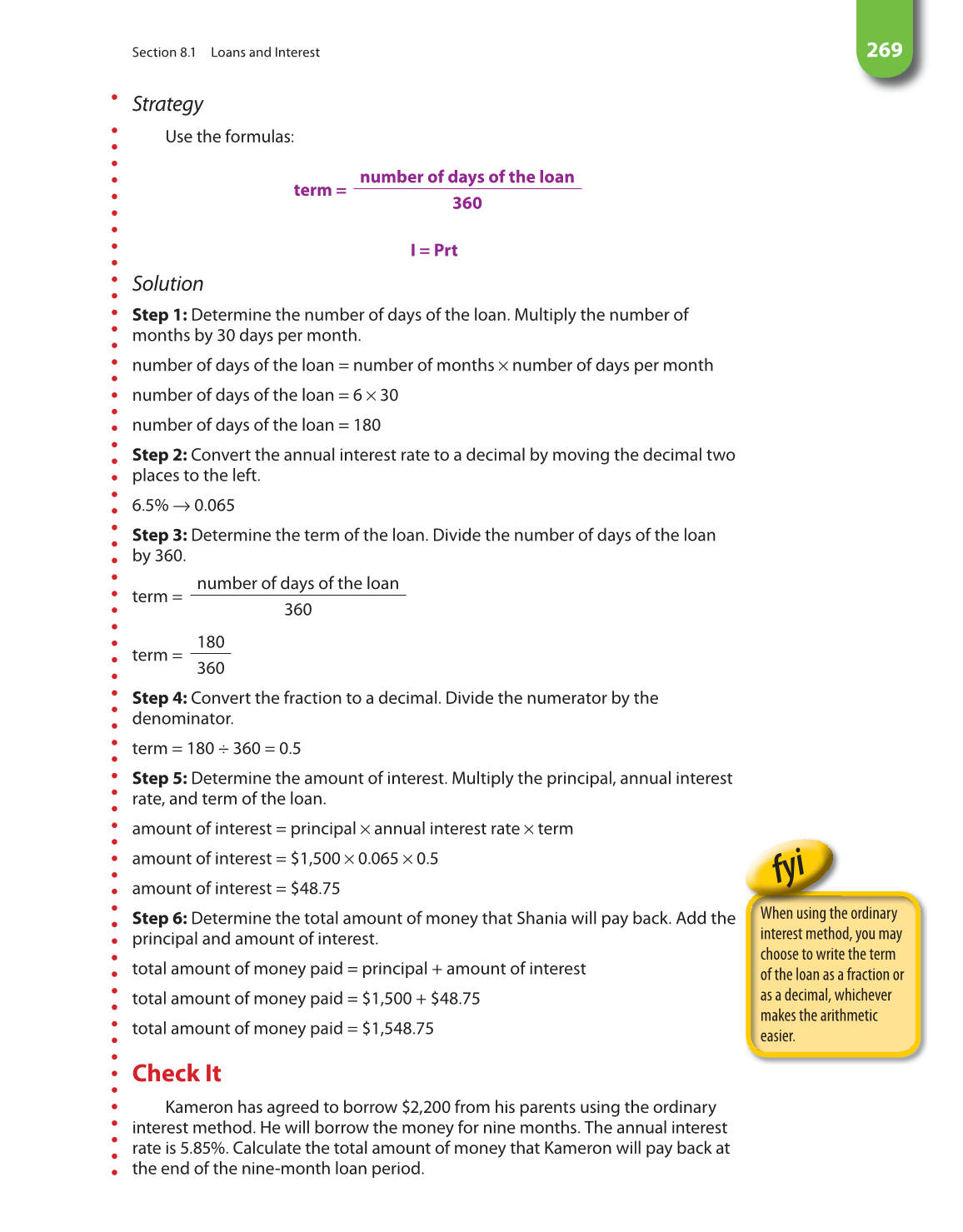 Math for Financial Literacy, 1st Edition page 269