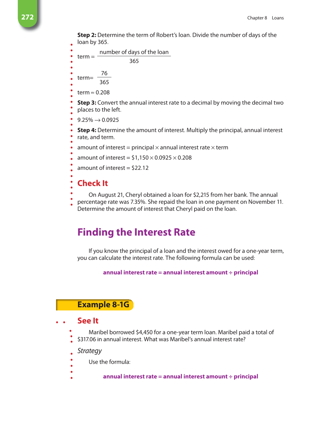 Math for Financial Literacy, 1st Edition page 272