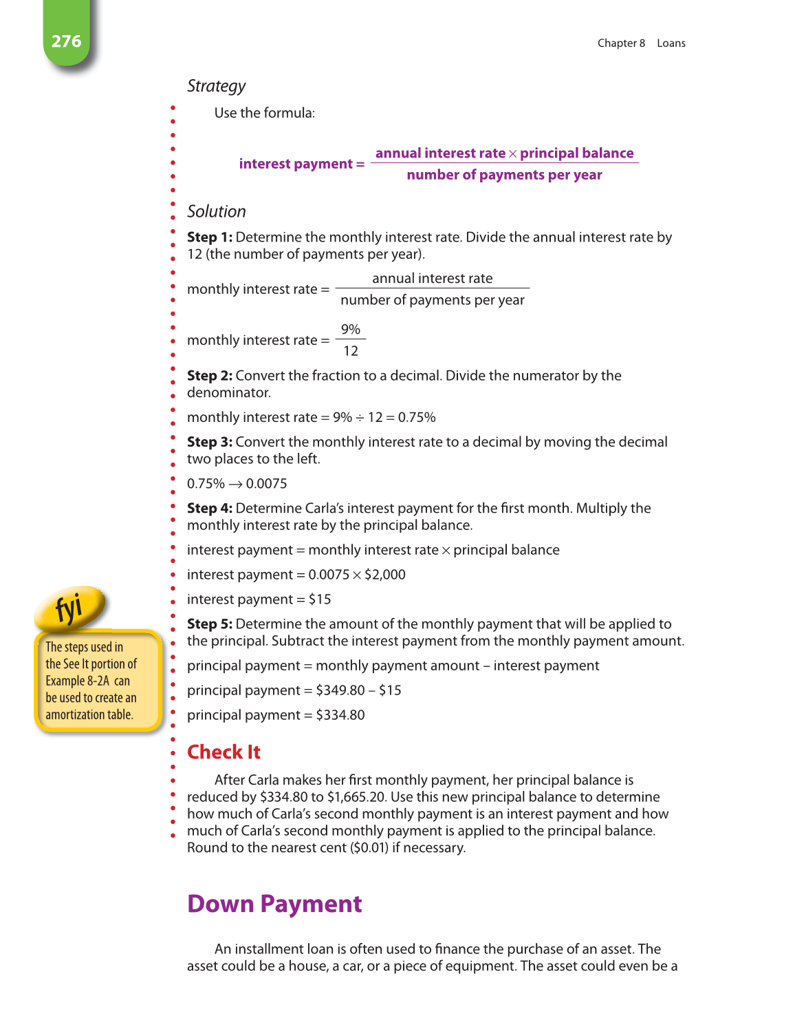 Math for Financial Literacy, 1st Edition page 276