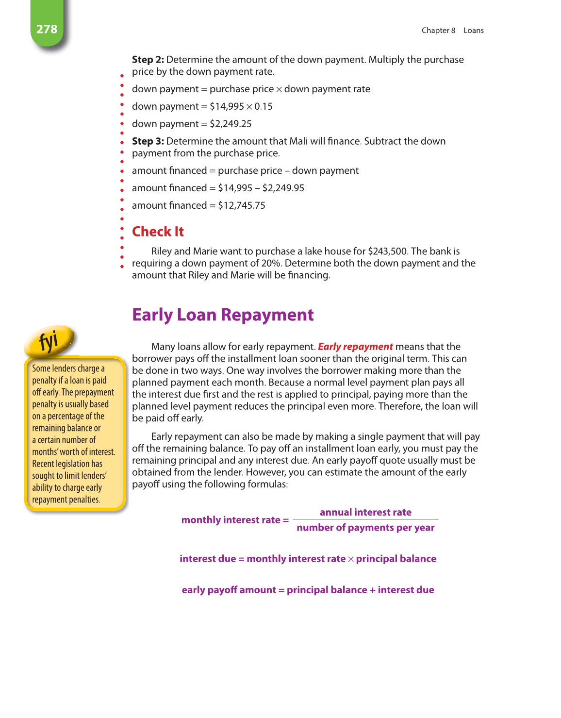 Math for Financial Literacy, 1st Edition page 278