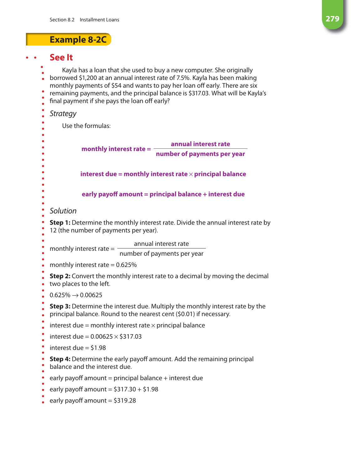 Math for Financial Literacy, 1st Edition page 279
