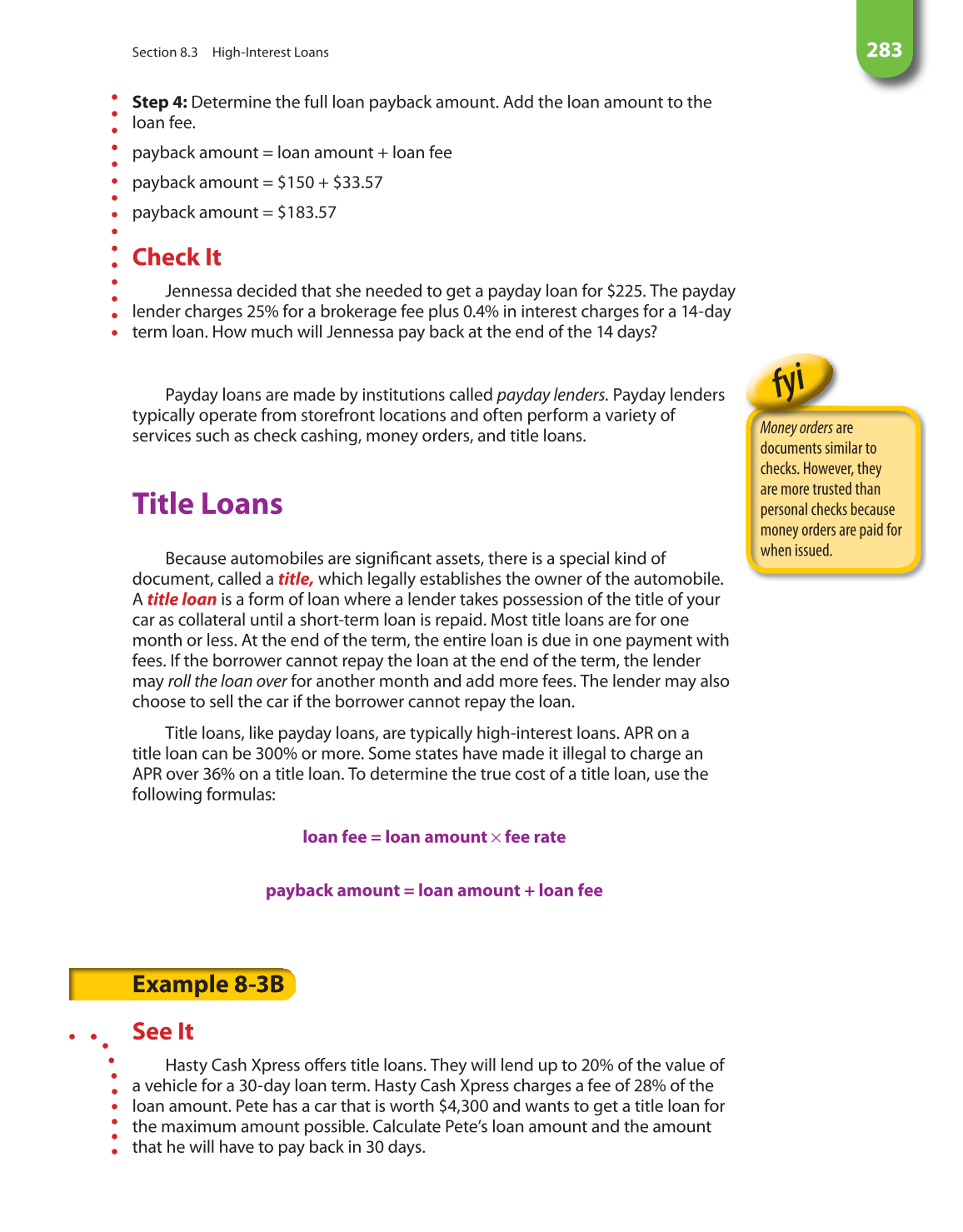 Math for Financial Literacy, 1st Edition page 283