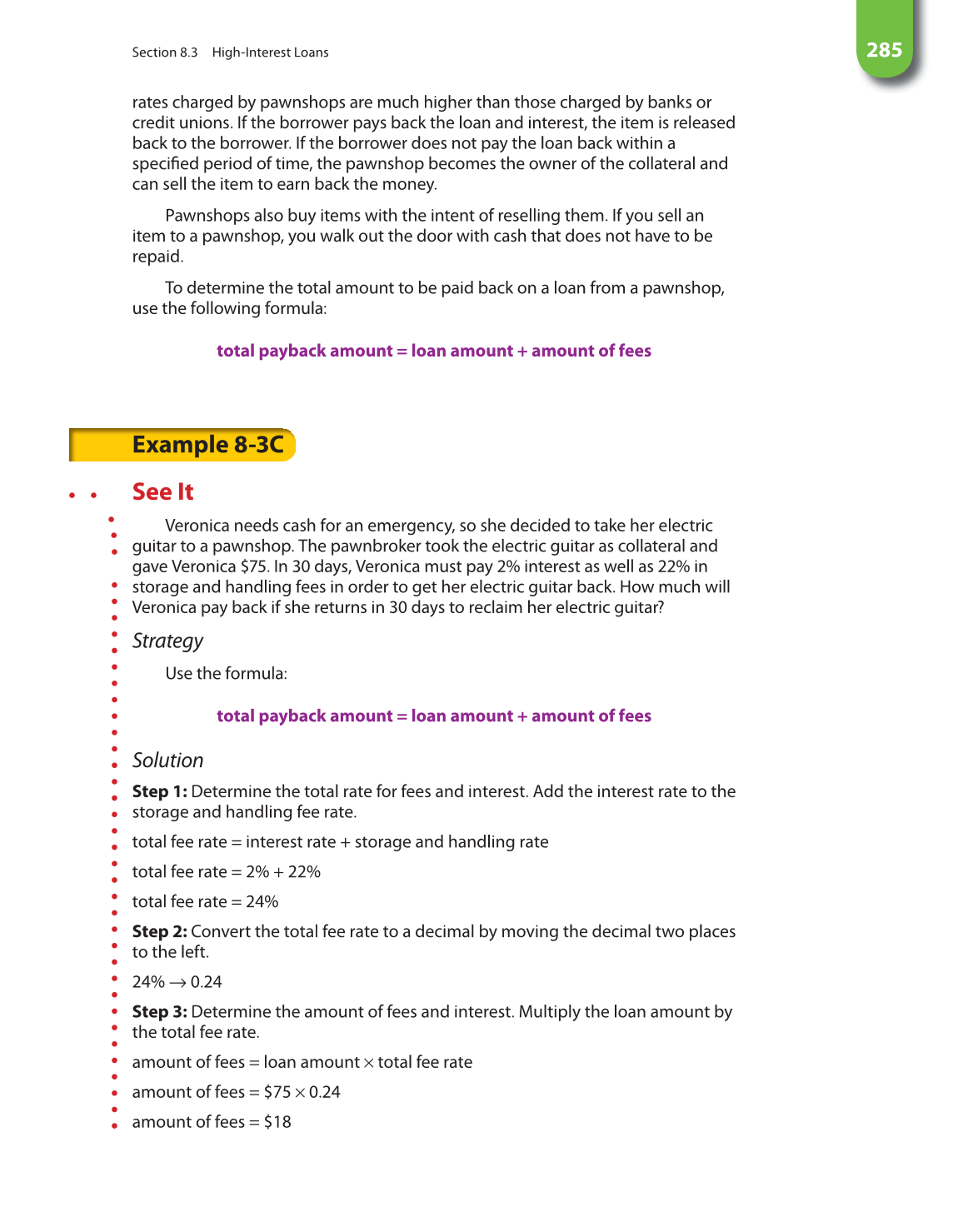 Math for Financial Literacy, 1st Edition page 285